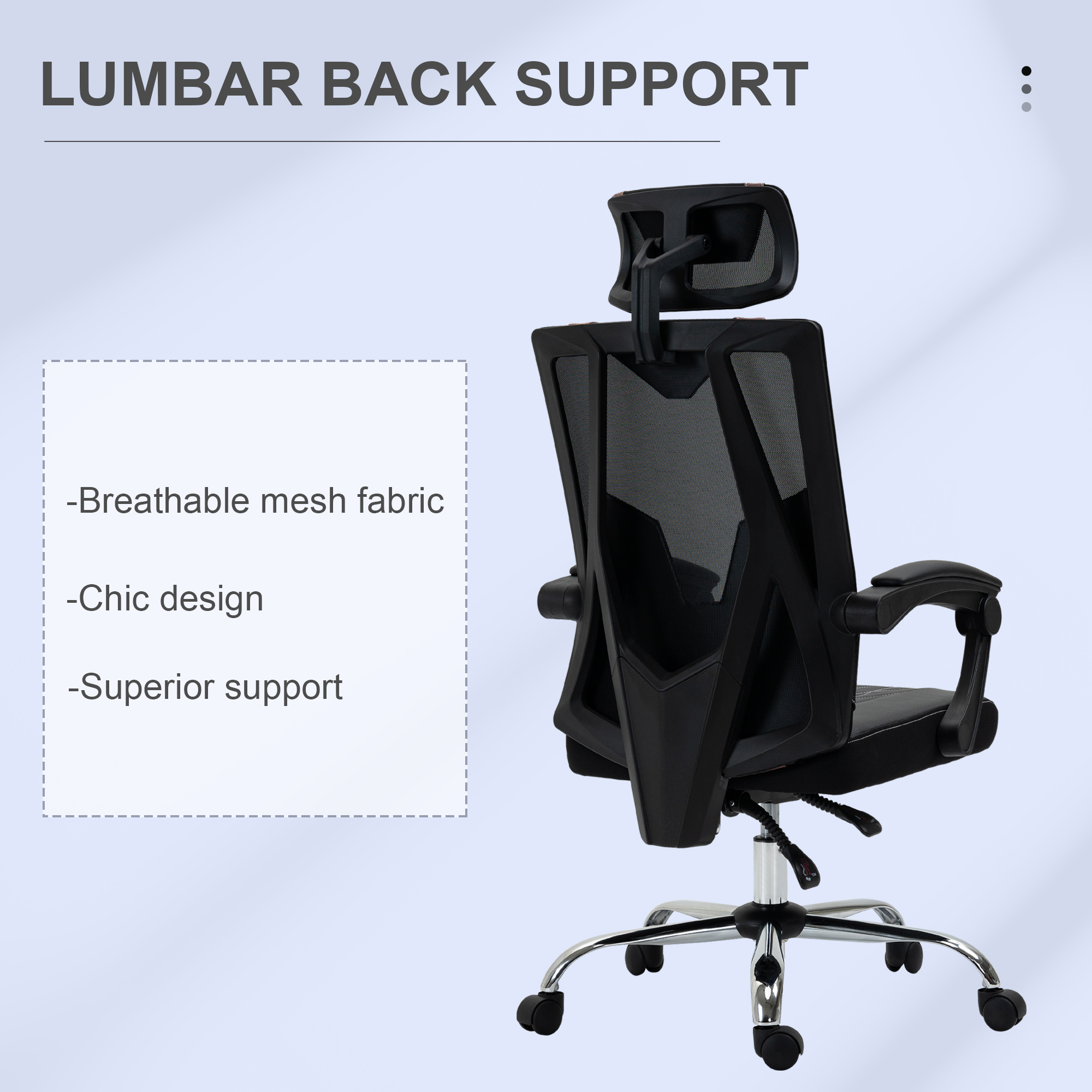  Scaun de Birou Ergonomic inclinabil cu Suport Lombar si Cervical [6]