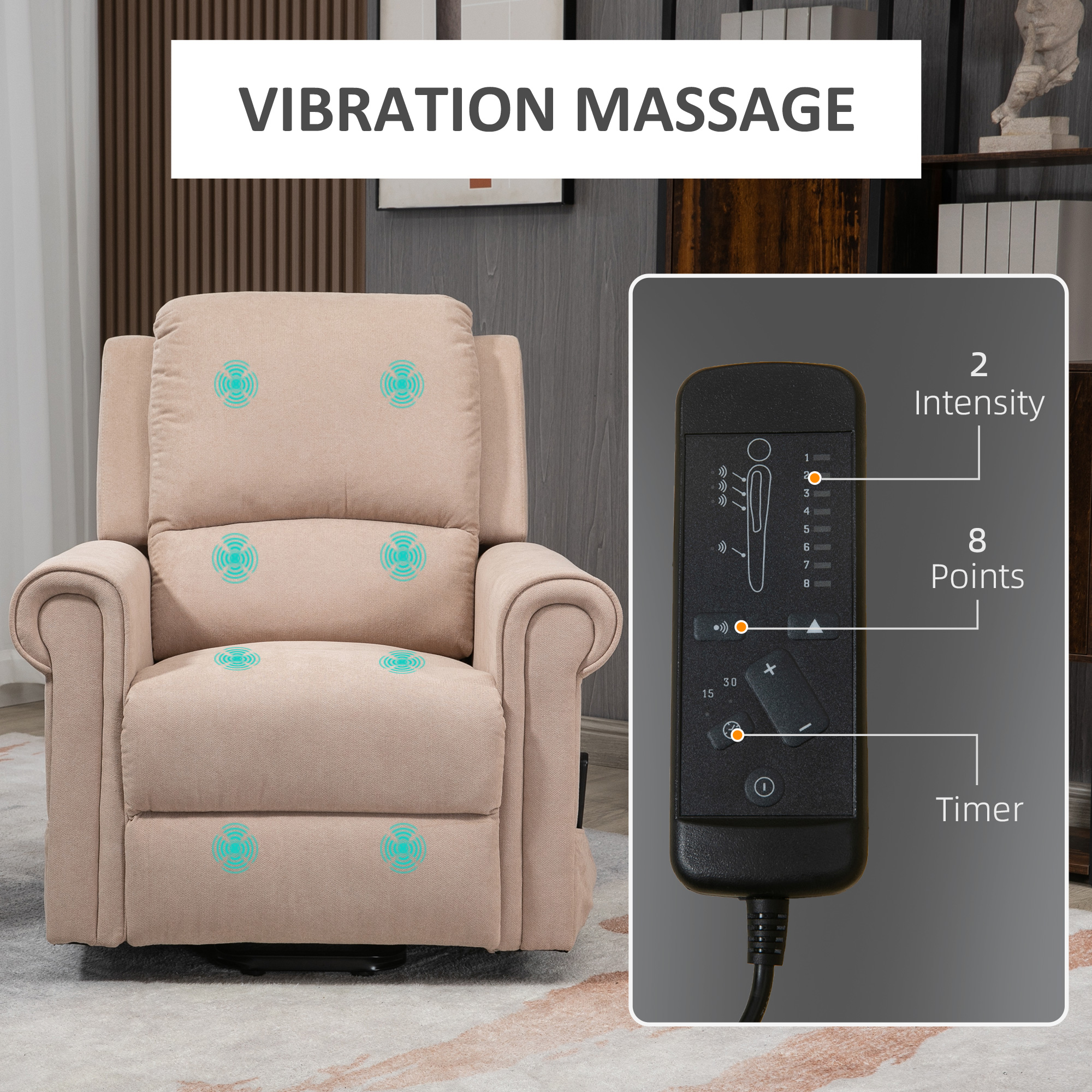  Scaun Electric cu Ridicare & Inclinare pentru Varstnici - Telecomanda Inclusa [5]