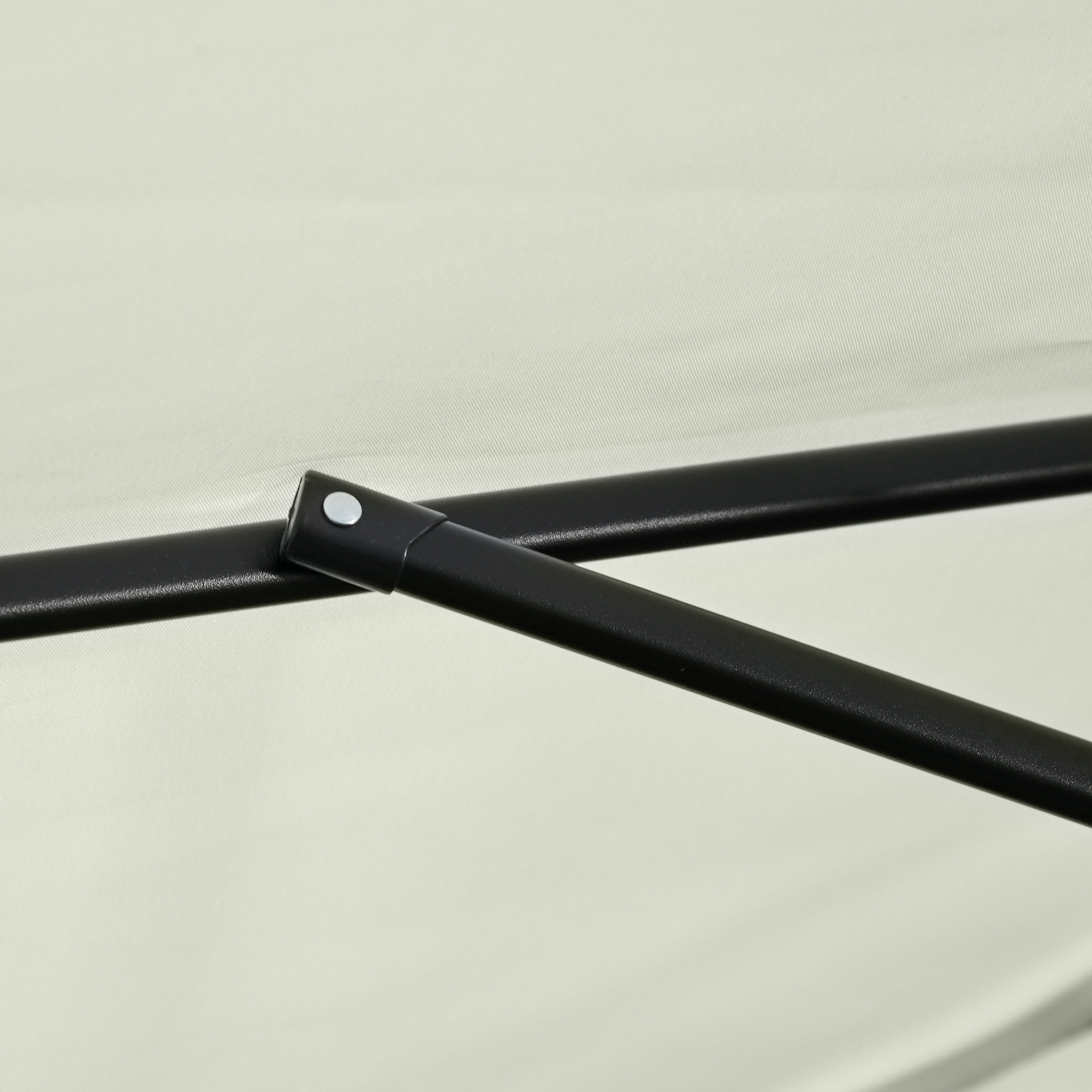  Umbrela dreptunghiular pentru gradina cu manivela, 230x130x249cm, Alb Crem [7]