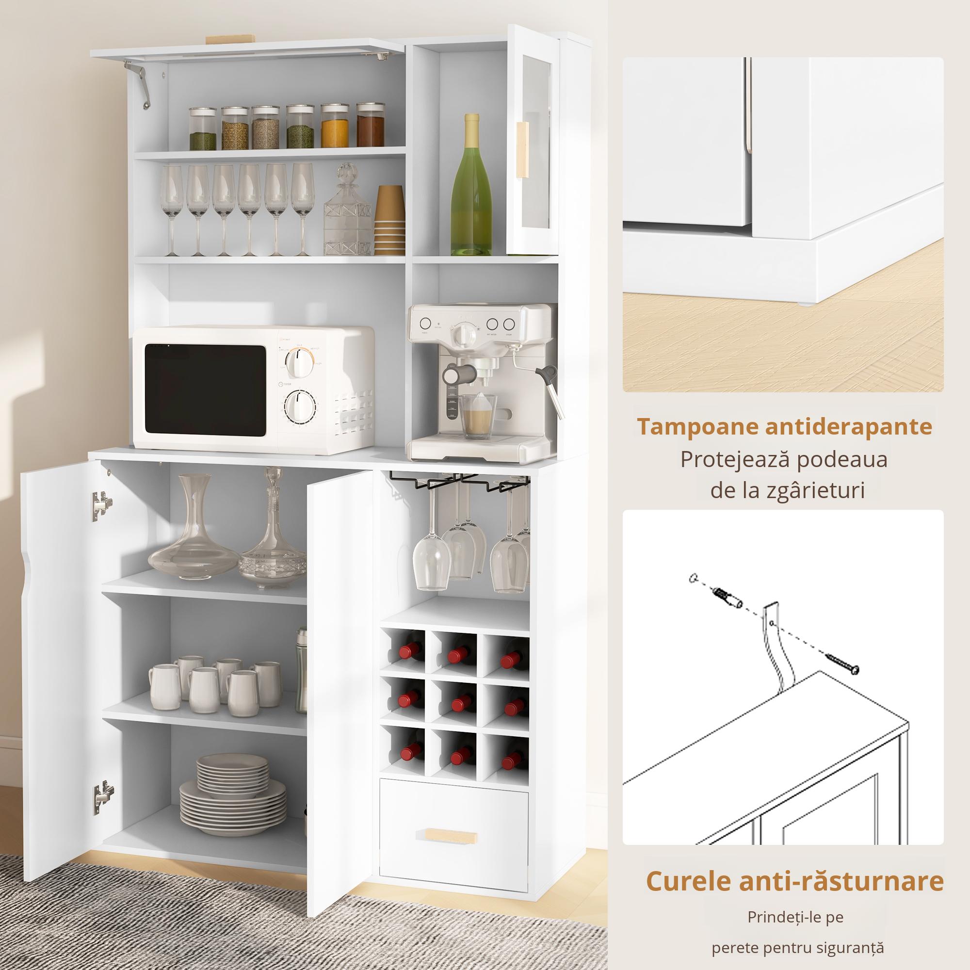  Dulap Bucatarie Multifunctional - Depozit Vin, Blat & Rafturi Sticla [3]