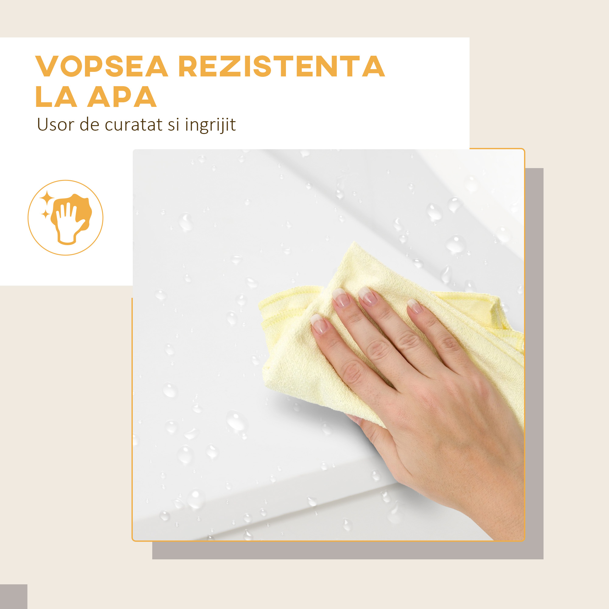  Dulap de depozitare alb cu model sculptat - mobilier pentru lenjerii, haine si jucarii 55×34×58 cm [3]