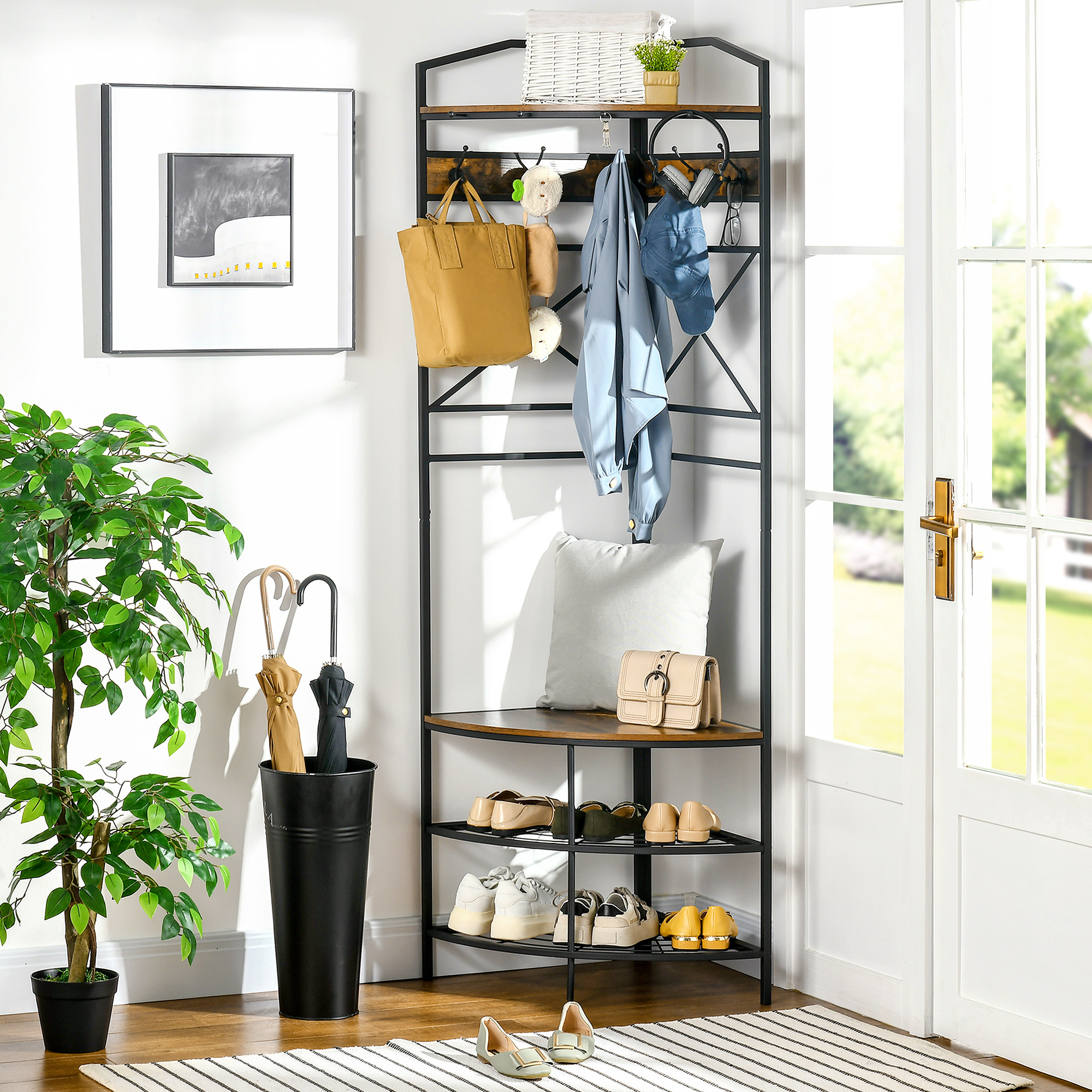  Suport Haina Colt - Banca, Pantofar & Carlige Stil Industrial [1]