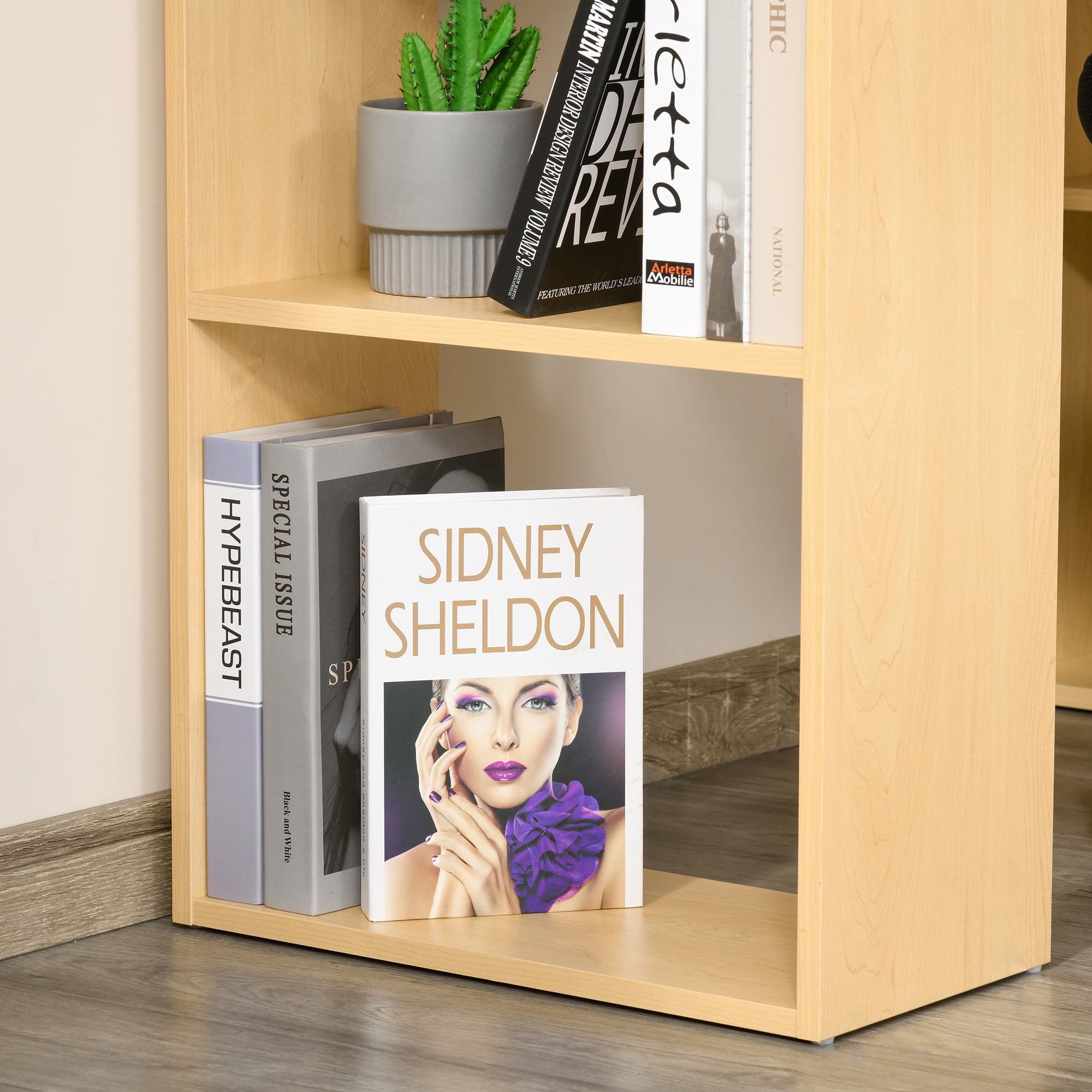  Birou modern cu Librarie din Lemn 120x55x120cm [8]