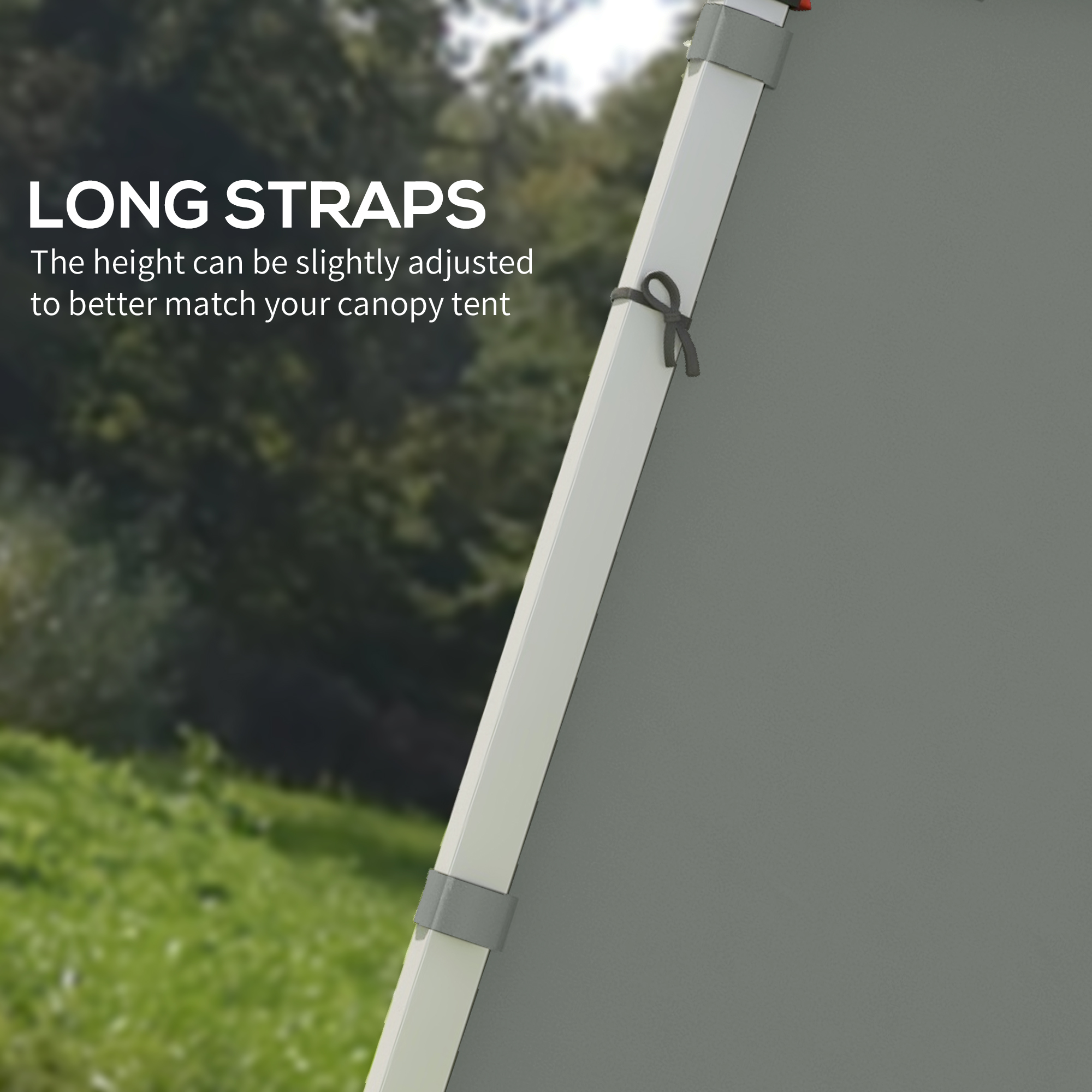  Panouri Laterale pentru Foisor cu Usi cu Fermoar, pentru Foisoare Pliabile de 3x3(m) sau 3x6m, Gri Inchis [6]