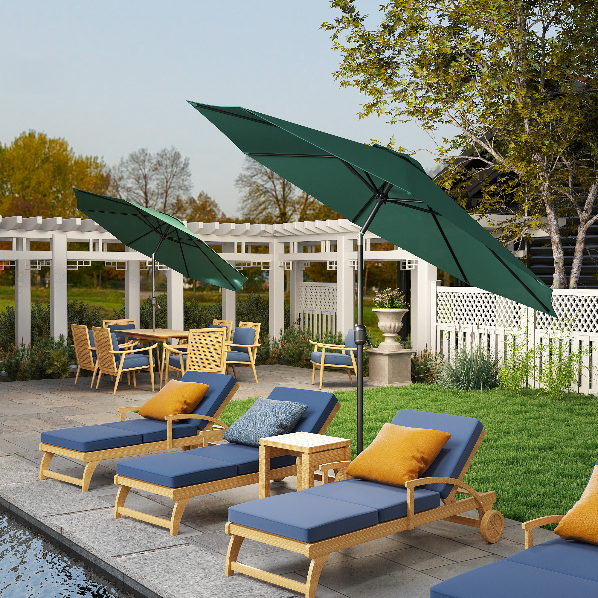  Umbrela de Gradina cu Manivela si Inclinabila Φ300x245cm [1]