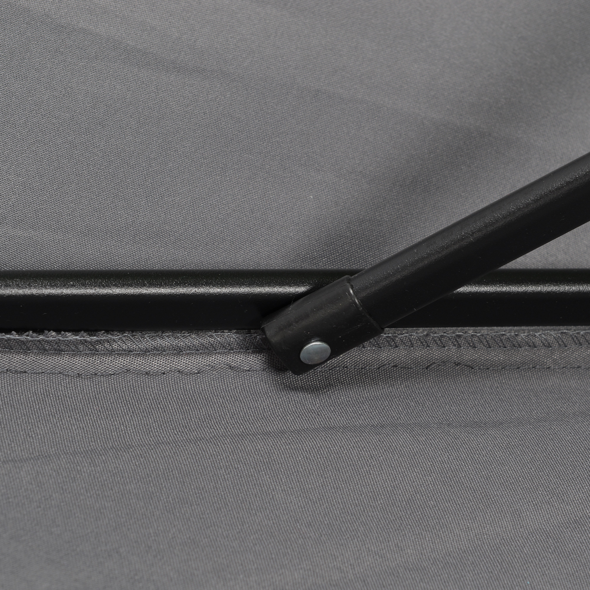  Umbrela de Gradina inclinabila, cu Orificiu de Ventilatie si 6 Brate, Ø196x204 cm, Gri [8]