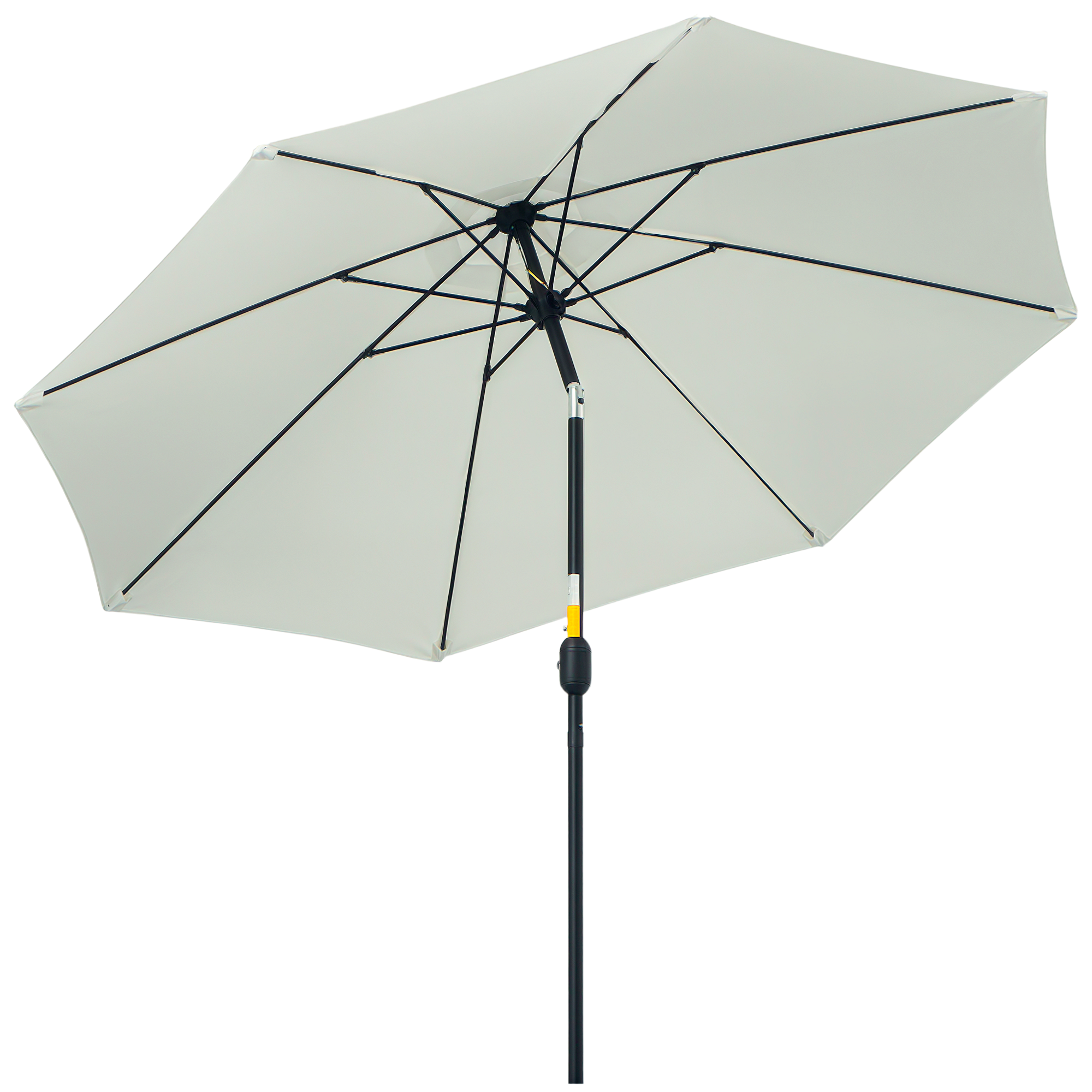 Umbrele -  Umbrela de Gradina inclinabila pe 3 Unghiuri, cu Manivela, Ø265x240 cm, Alb Crem