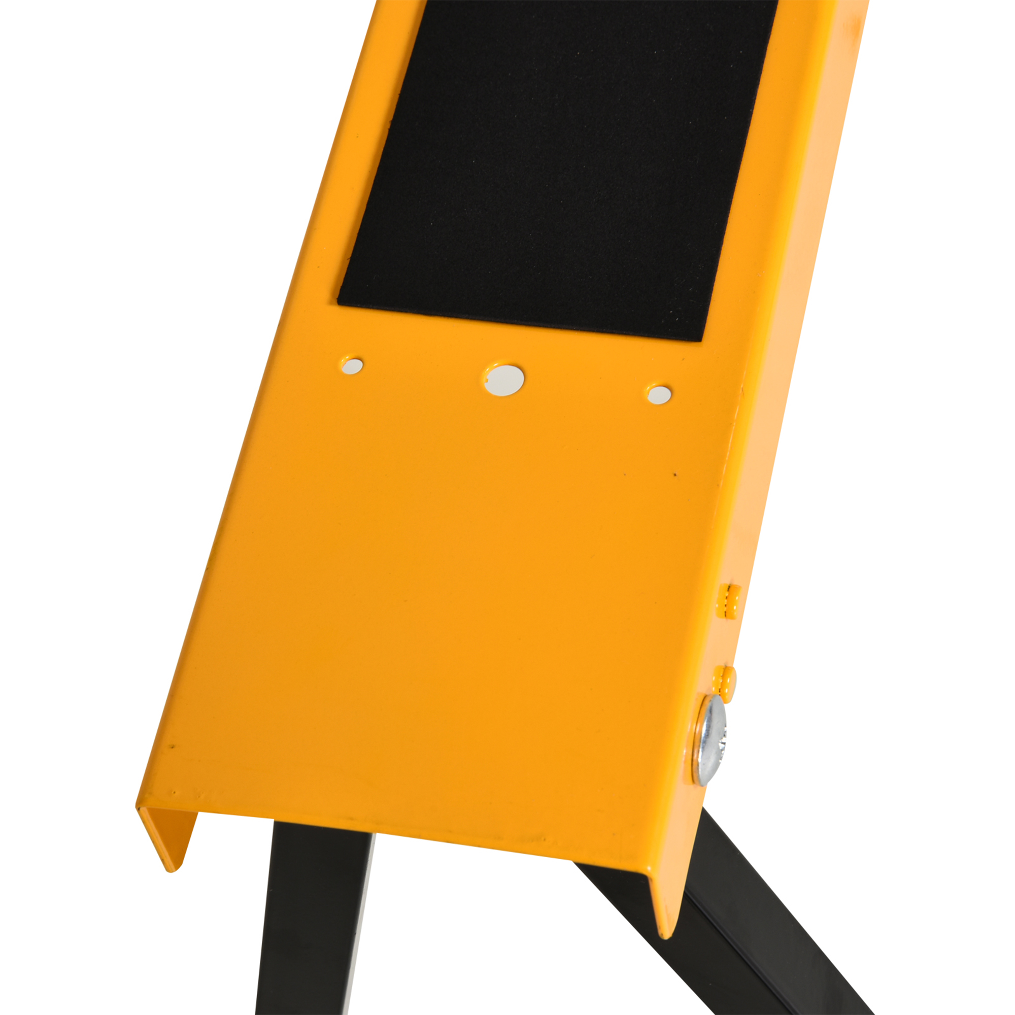  Set de 2 Capre Pliabile din Metal cu Suprafata Antiderapanta din EVA pentru Lucrari de Taiere, Capra pentru Lemn, Capacitate Maxima 125 kg, Portocaliu Negru [8]