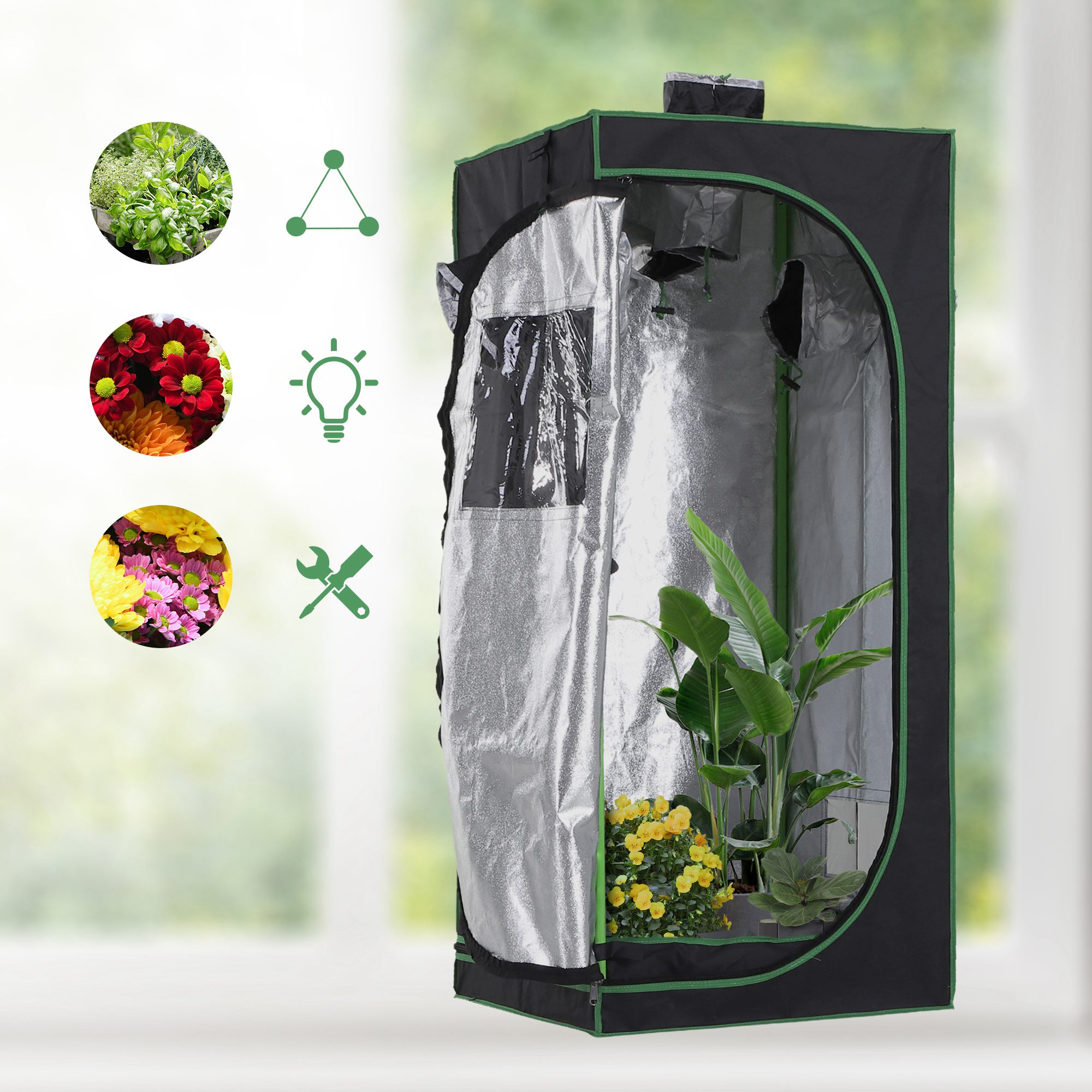  Cort Cultivare Hidroponica 60×60×140 cm - Grow Tent Compact [1]