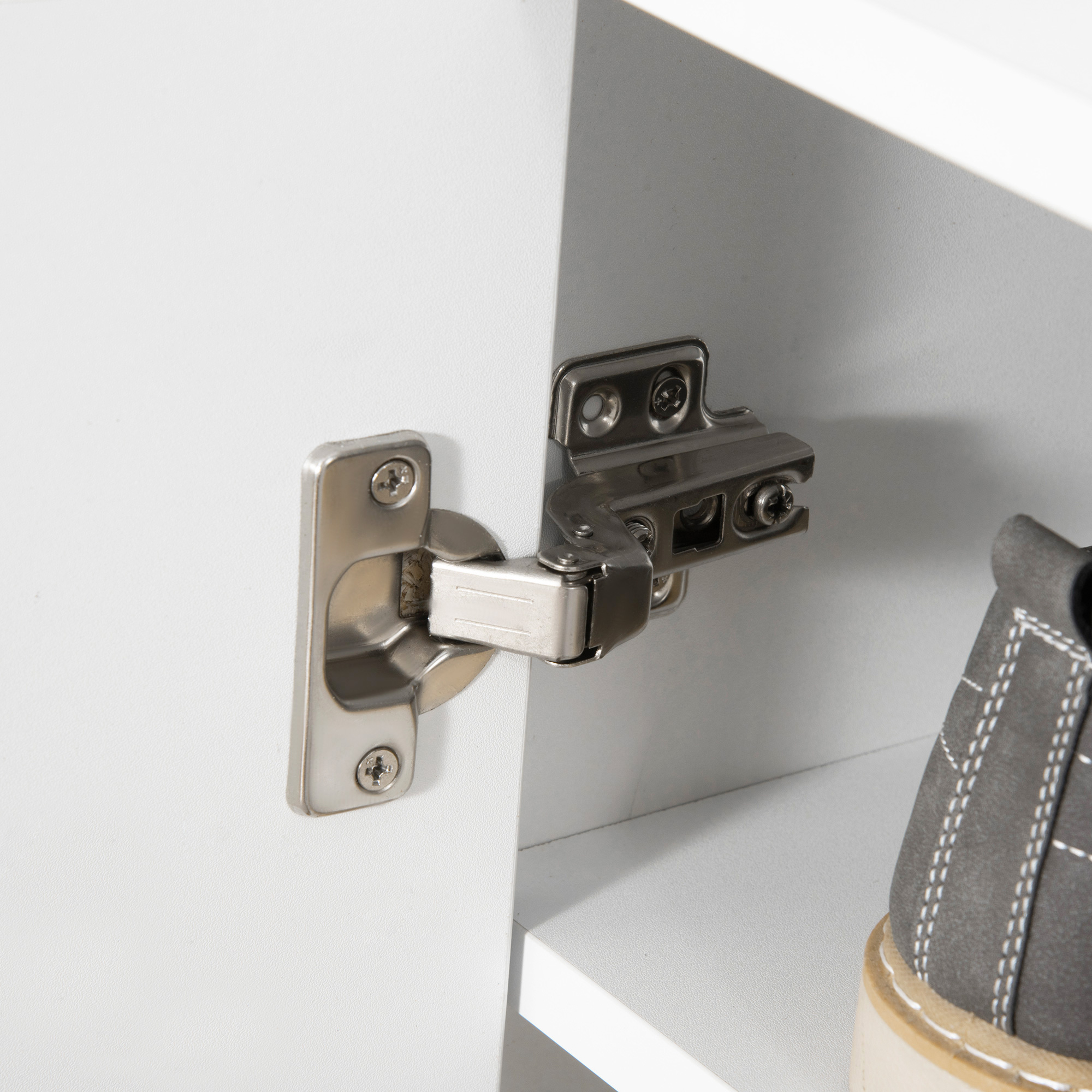  Dulap Pantofar Compact Alb pentru Hol [8]