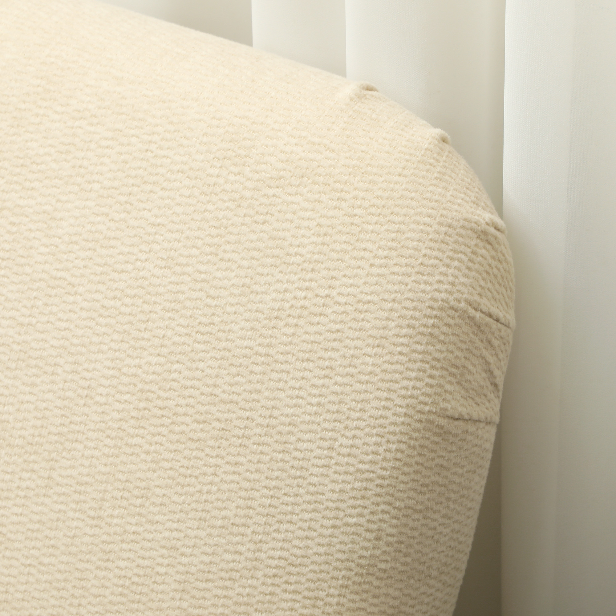  Canapea Moderna de 2 Locuri cu Efect de Catifea si Tapiterie Groasa, 140x74x79 cm, Alb Crem [7]