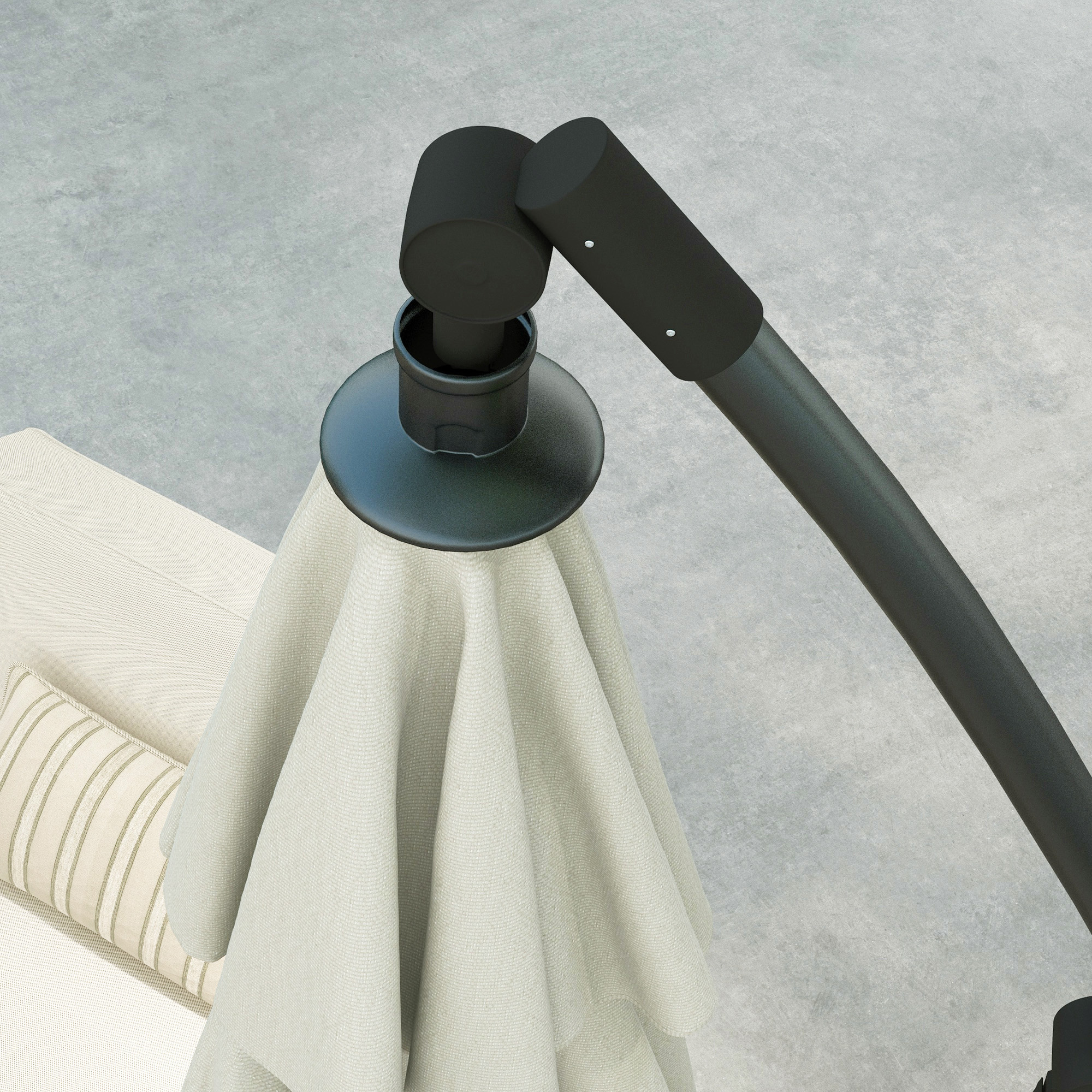 Umbrela de soare 3 (m) in consola cu baza transversala , Umbrela de soare cu manivela, inclinare si 8 nervuri [8]