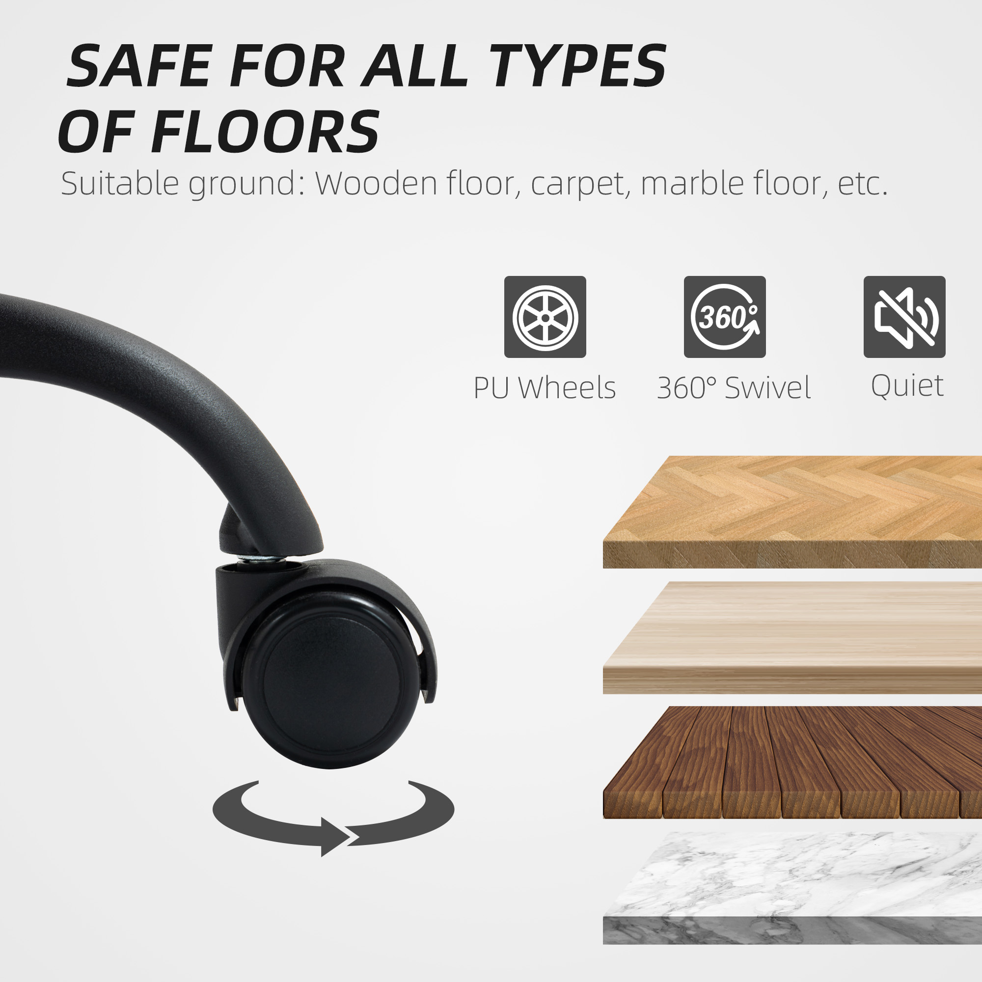 , Scaun Directorial, Cu inaltime Reglabila, Piele artificiala, metal, 60x68x105 cm, Negru [5]