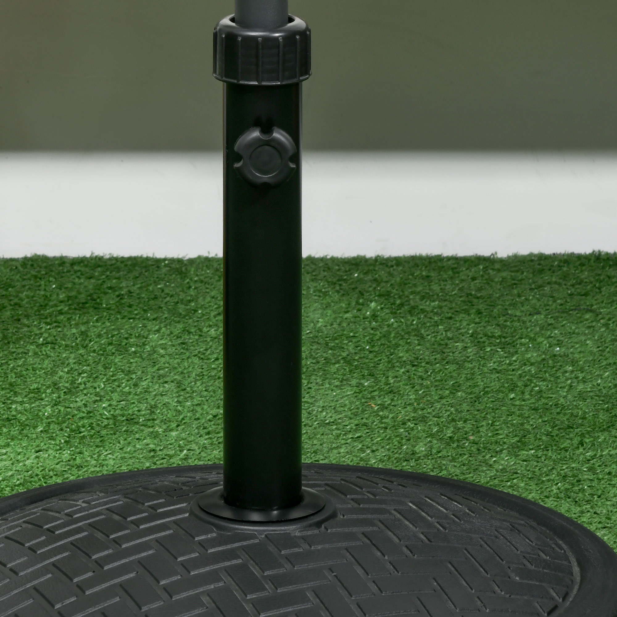  Baza pentru Umbrela cu Buton Reglabil, Ø46x34 cm, Negru [8]