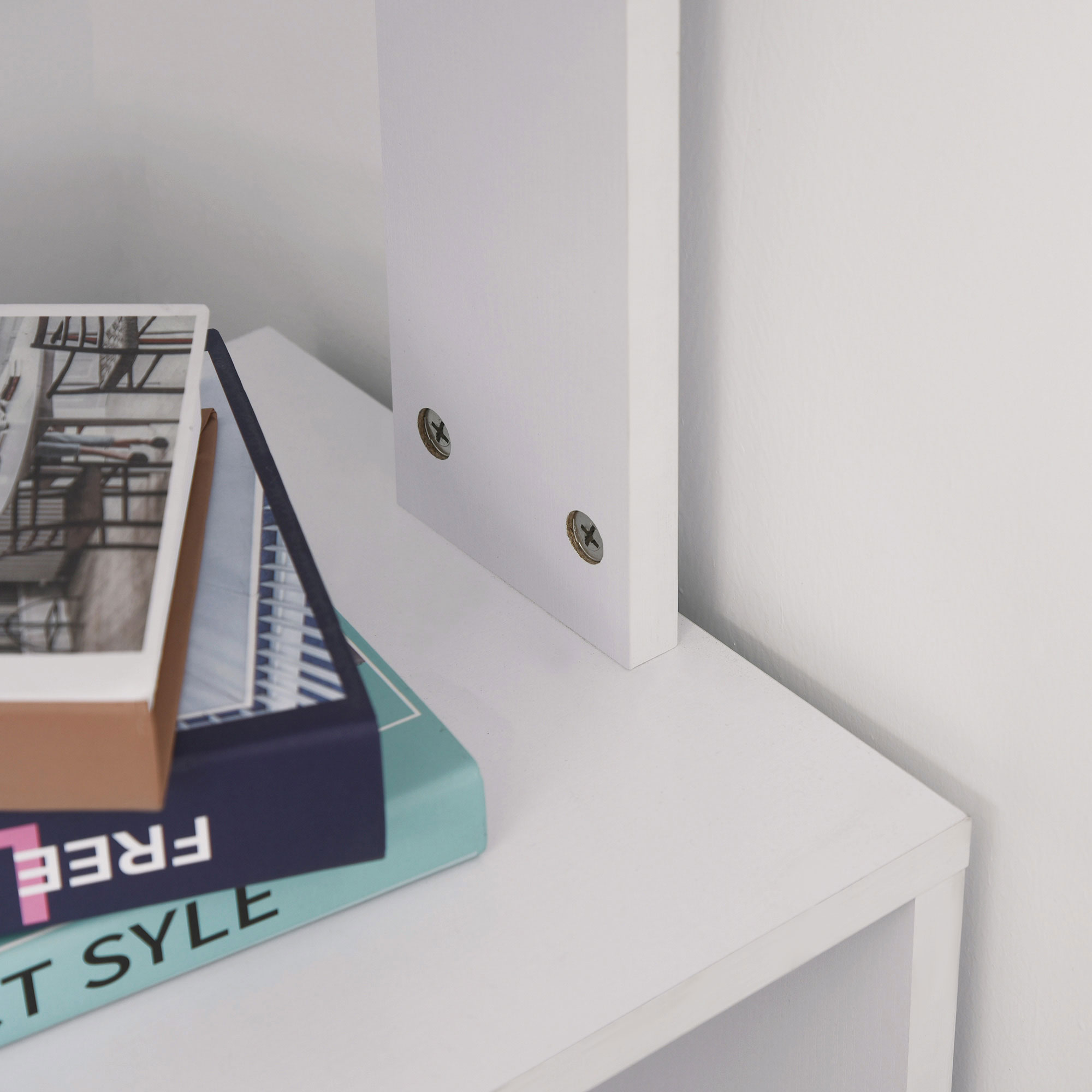  Masa Colt Birou 120×100×74 cm - Alba cu 5 Rafturi Functionale [8]