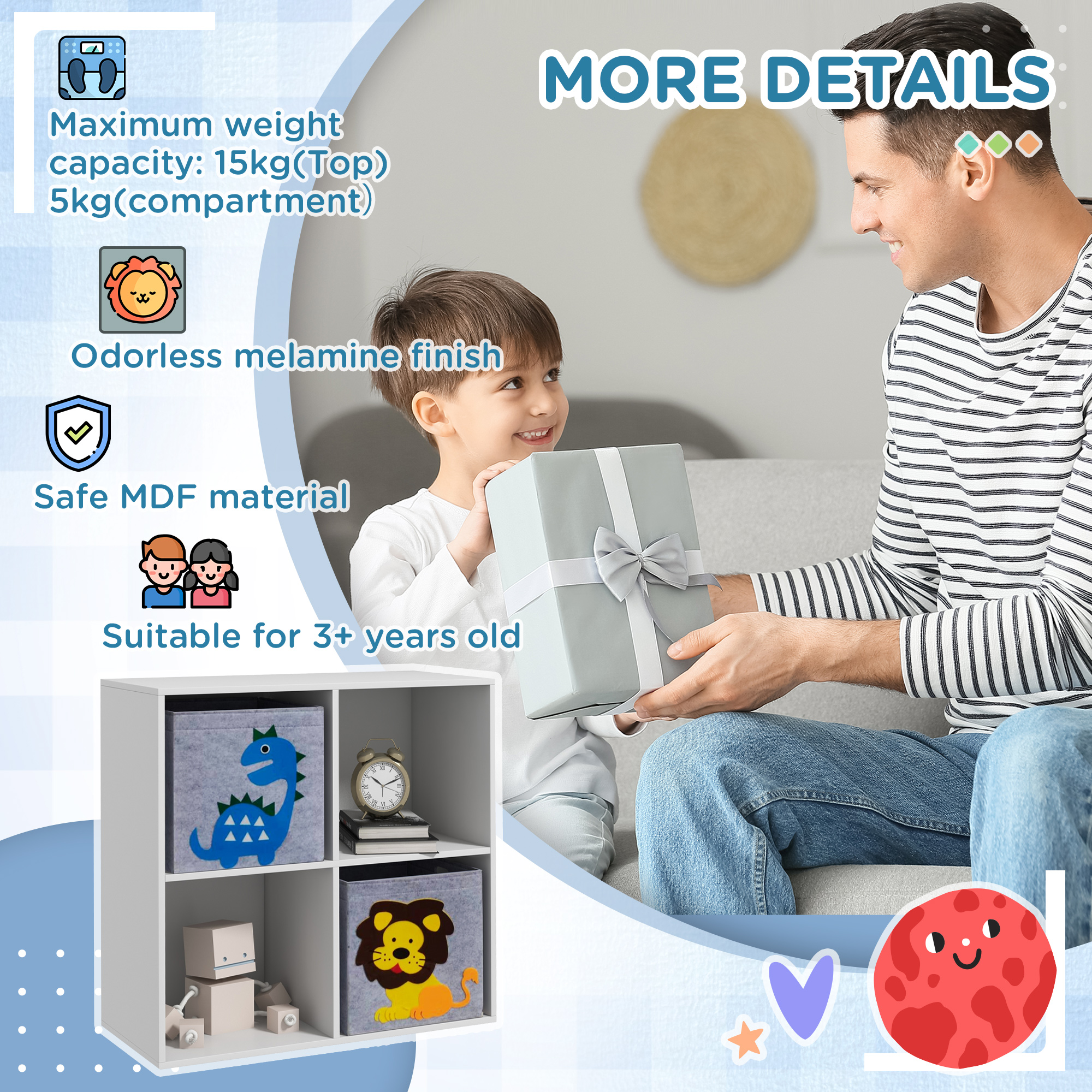  Organizator pentru Jucarii pentru Copii, Alb [6]