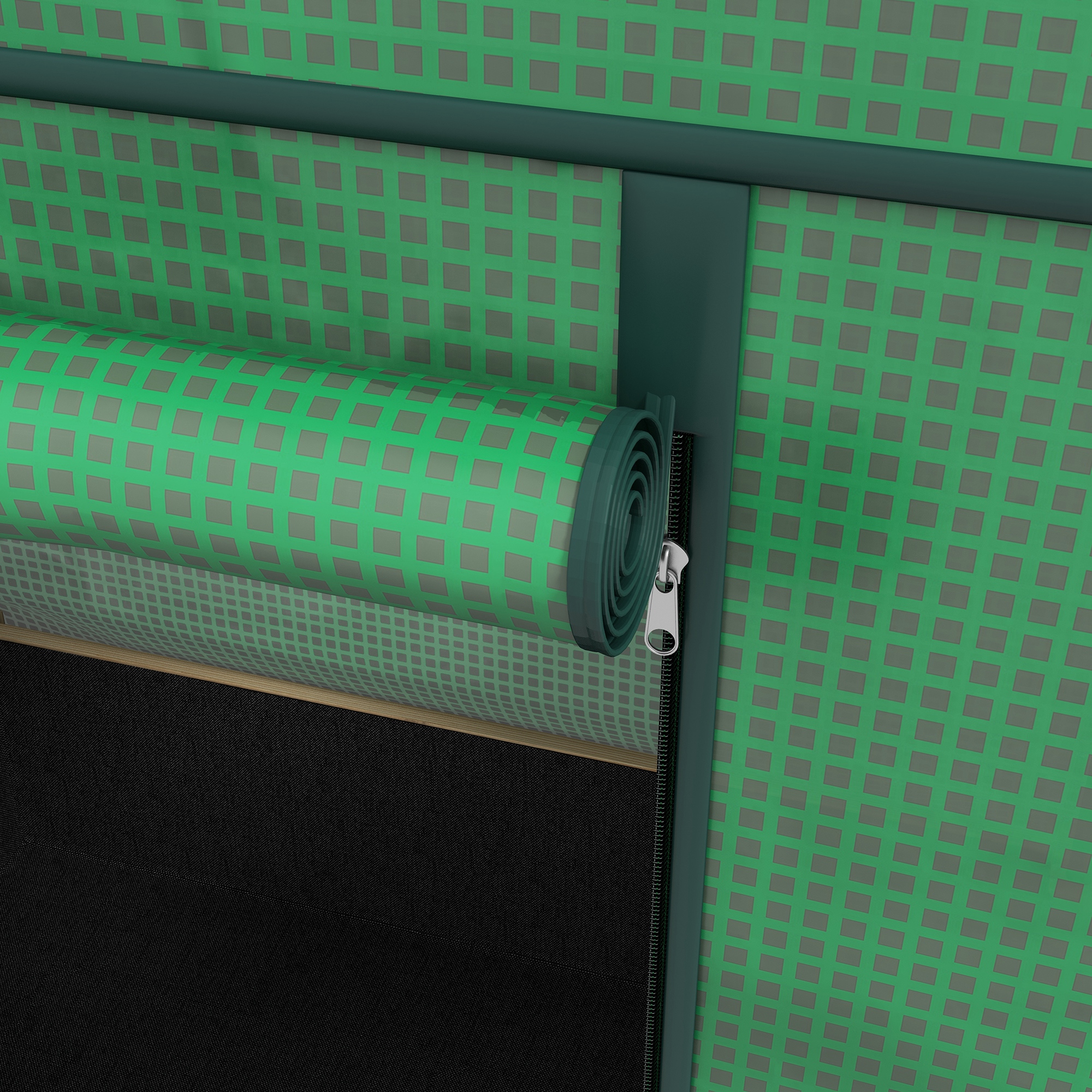  Patura inaltata pentru gradina cu acoperire din PE verde si structura din lemn, 80x60x165cm [7]