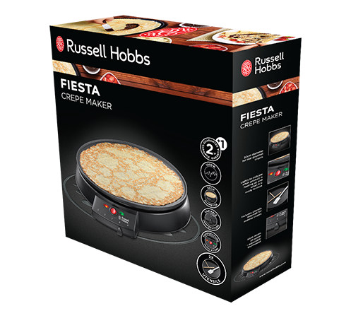 Aparat pentru preparat clatite Russell Hobbs Fiesta, suprafata antiaderenta, indicator luminos, incalzire rapida, rosu [1]