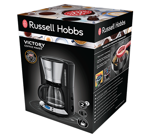 Cafetiera Russell Hobbs Victory, 1.25L, filtru permanent, plita mentinere cald, indicator nivel apa, inox [1]