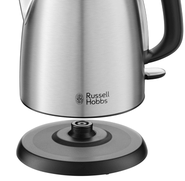 Fierbator compact Russell Hobbs Adventure, 1L, 2200W, design compact, filtru calcar, indicator nivel apa, inox periat [1]
