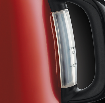 Fierbator compact Russell Hobbs Colours Plus+, 1L, 2200W, filtru calcar detasabil, indicator nivel apa, rosu [2]