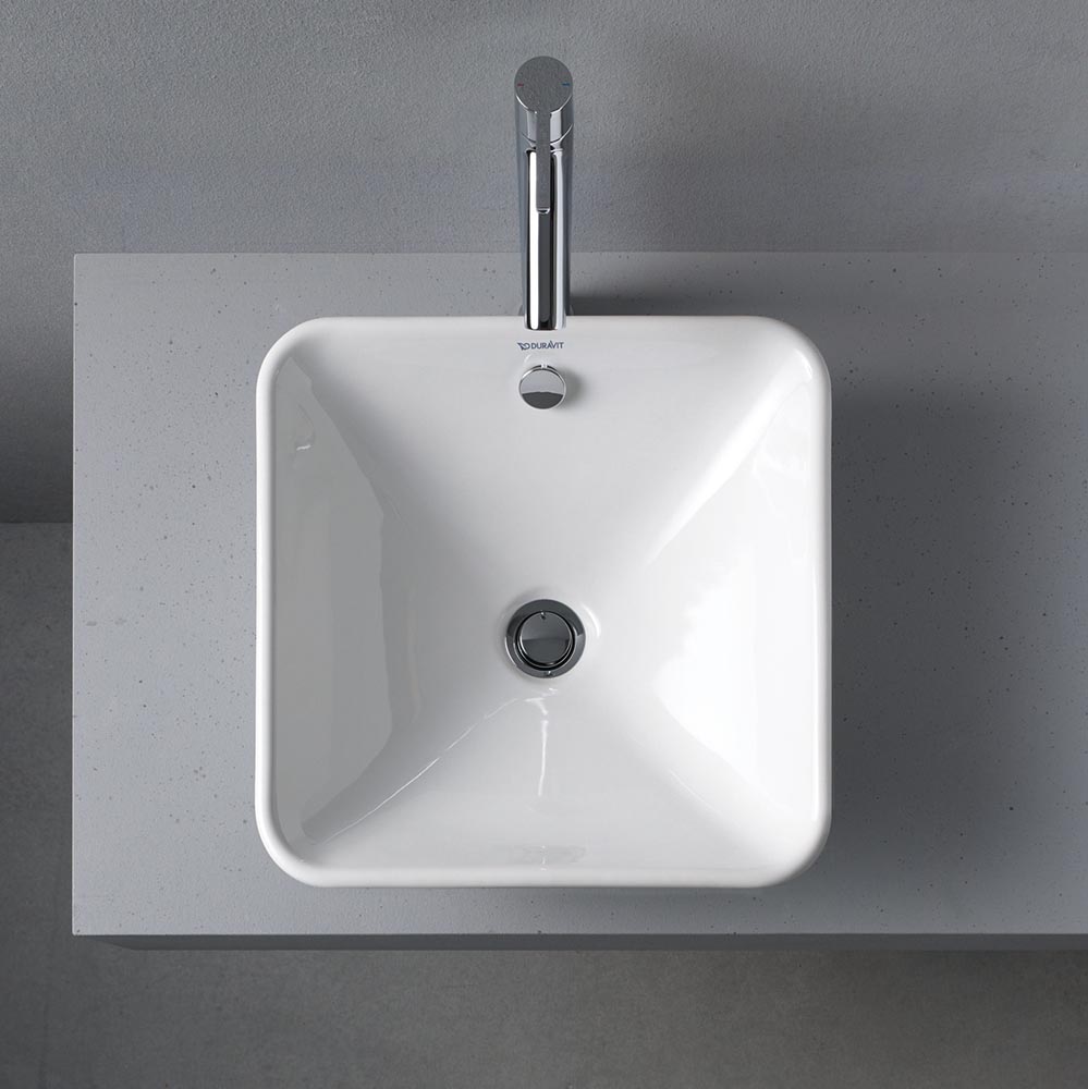 Lavoar Duravit 0333420000, Bacino, montaj pe blat, nr orificii baterie fara, preaplin, zona montaj interior, alb [5]