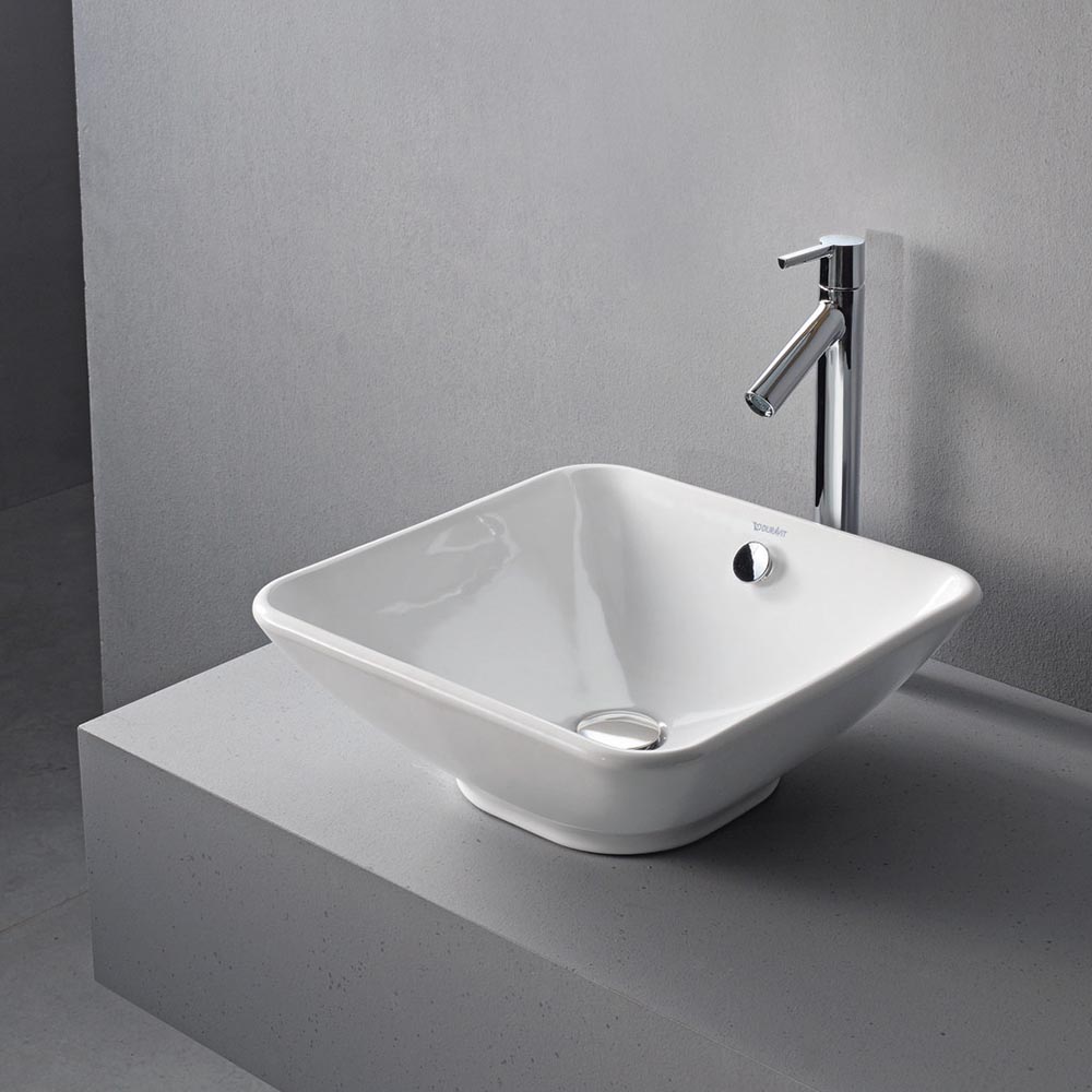 Lavoar Duravit 0333420000, Bacino, montaj pe blat, nr orificii baterie fara, preaplin, zona montaj interior, alb [6]