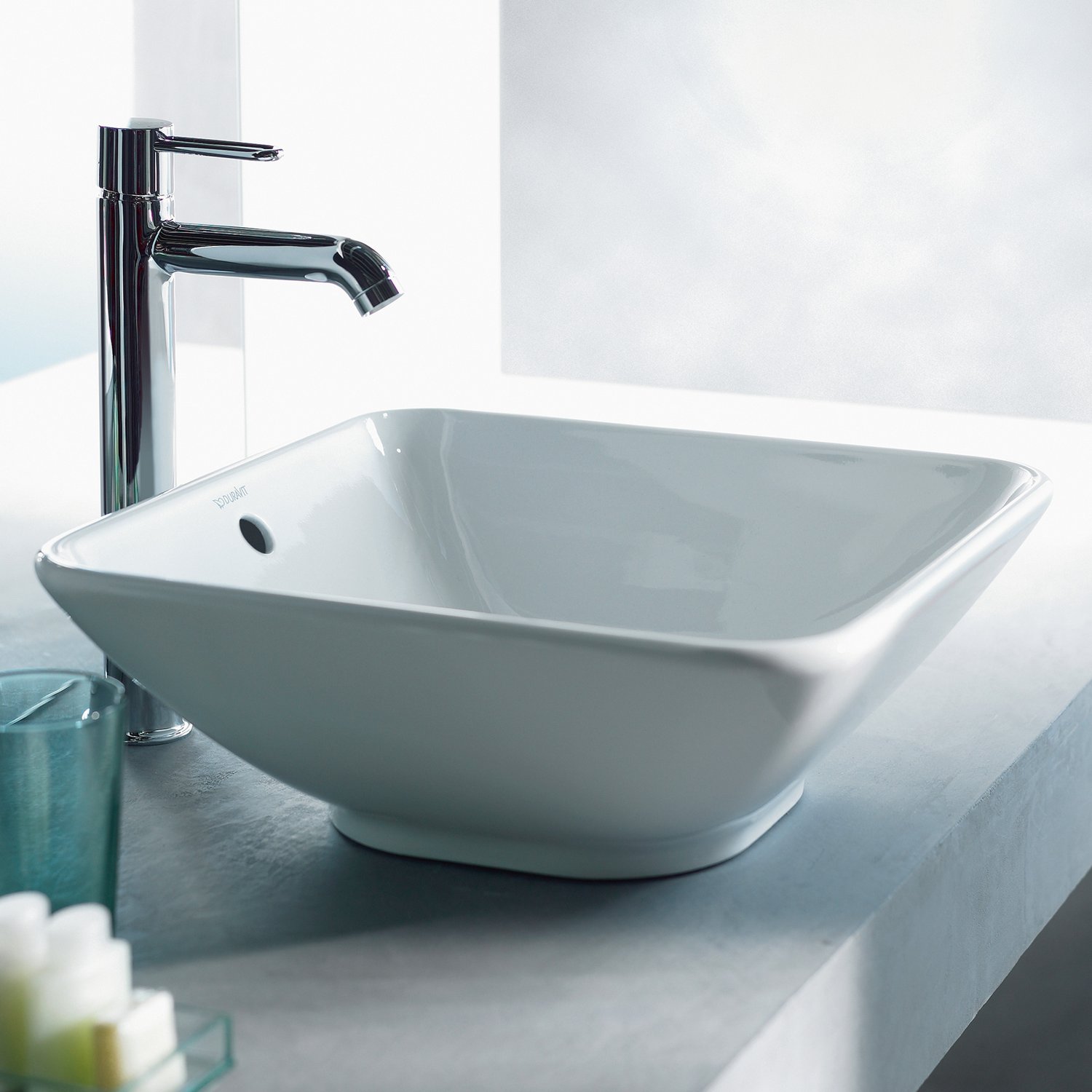 Lavoar Duravit 0333420000, Bacino, montaj pe blat, nr orificii baterie fara, preaplin, zona montaj interior, alb [9]