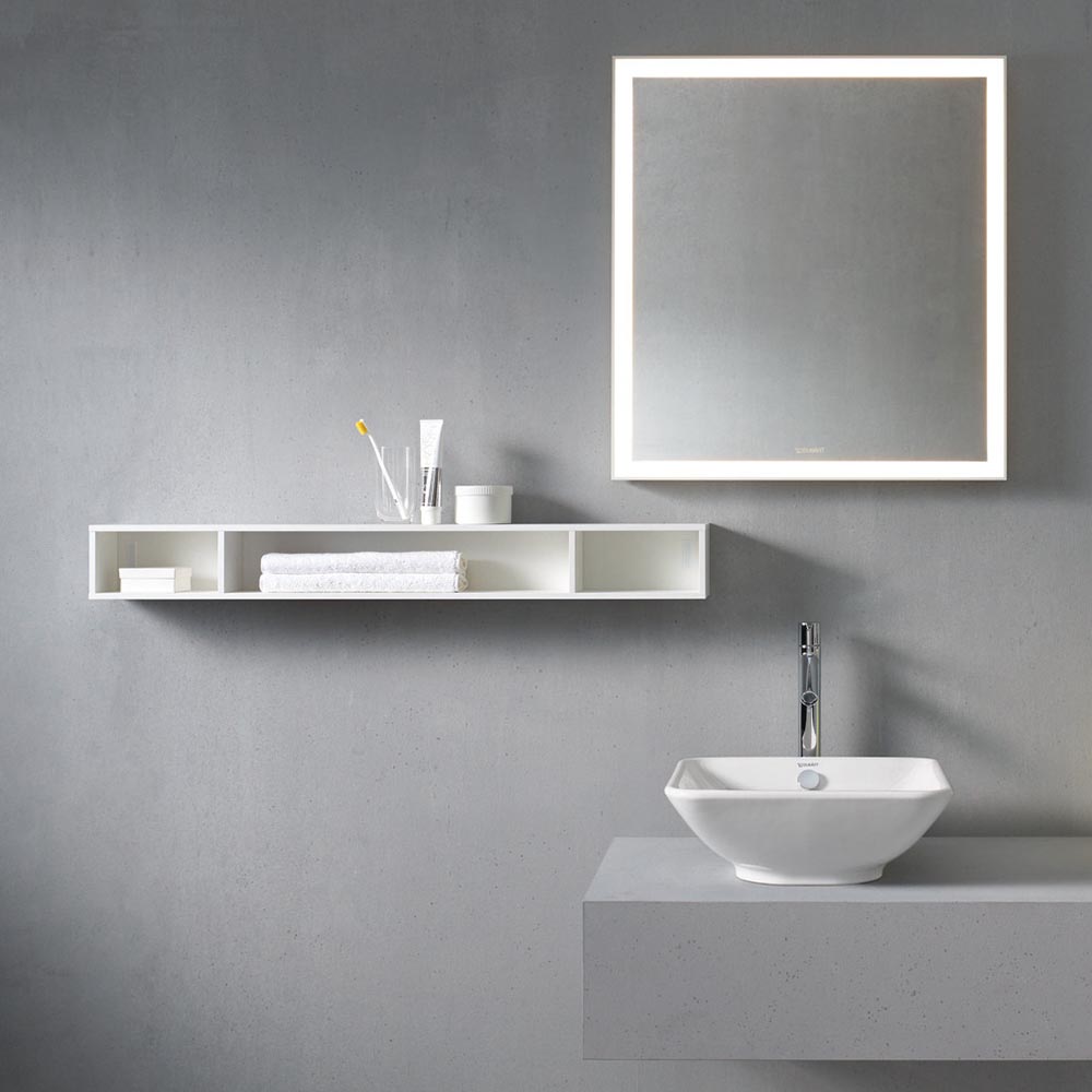 Lavoar Duravit 0333420000, Bacino, montaj pe blat, nr orificii baterie fara, preaplin, zona montaj interior, alb [7]