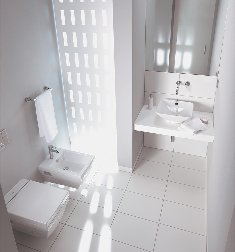 Lavoar Duravit 0333420000, Bacino, montaj pe blat, nr orificii baterie fara, preaplin, zona montaj interior, alb [4]