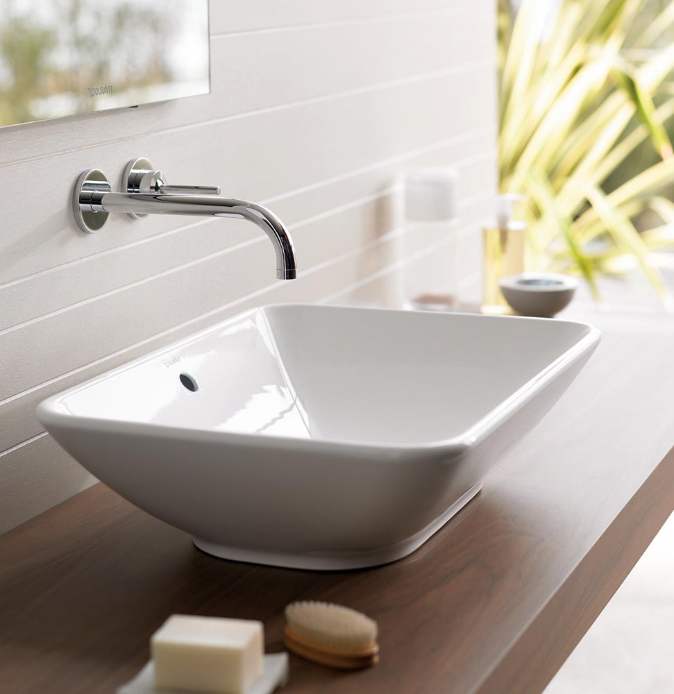 Lavoar Duravit 0334520000, Bacino, montaj pe blat, nr orificii baterie fara, preaplin, zona montaj interior, alb [2]
