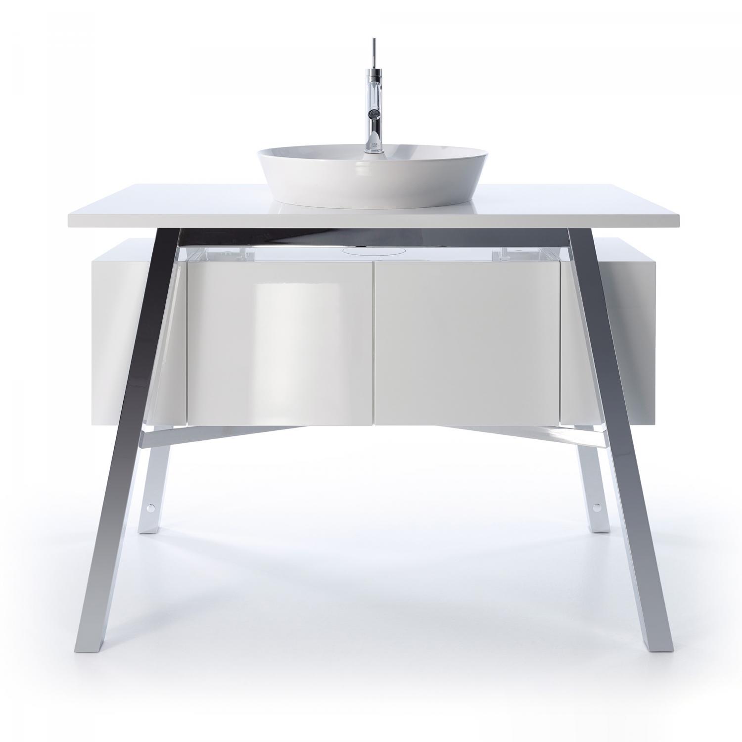 Lavoar Duravit 2328480000, Cape Cod, montaj pe blat, zona montaj interior, elemente fixare ascunse, alb [10]