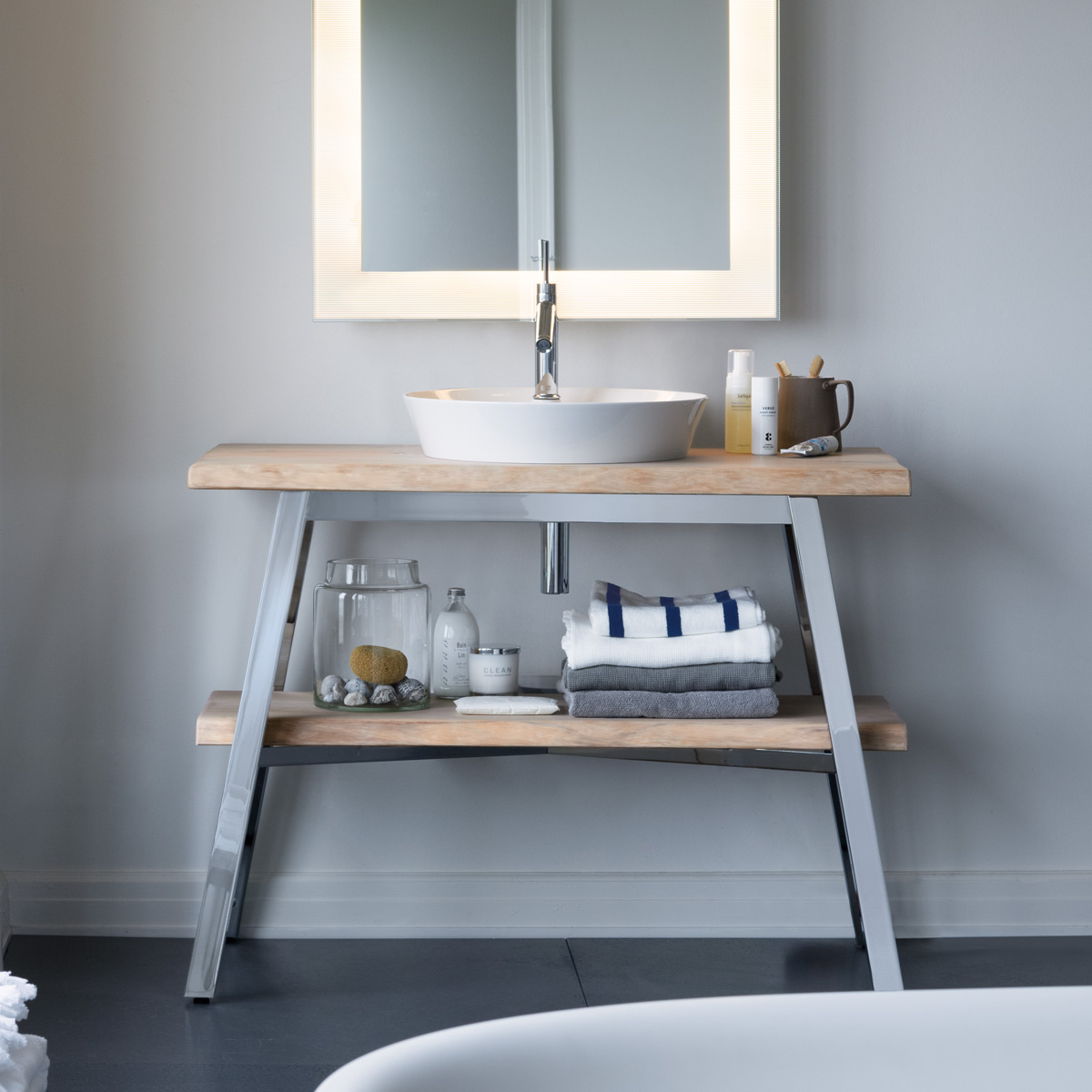 Lavoar Duravit 2328480000, Cape Cod, montaj pe blat, zona montaj interior, elemente fixare ascunse, alb [8]