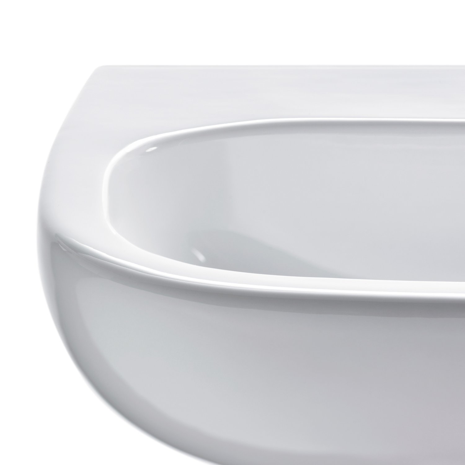 Lavoar Duravit 23106000002, D-Code, montaj pe perete, preaplin, zona montaj interior, elemente fixare ascunse, alb [1]