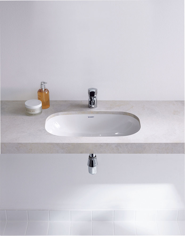 Lavoar Duravit 0338560000, D-Code, montaj sub blat, nr orificii baterie fara, preaplin, zona montaj interior, alb [1]