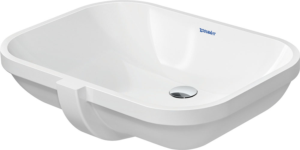 Baie - Lavoar Duravit 0338560000, D-Code, montaj sub blat, nr orificii baterie fara, preaplin, zona montaj interior, alb