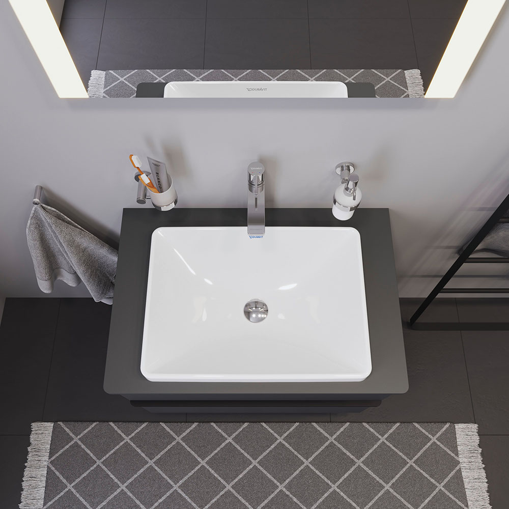 Lavoar Duravit 0358600079, D-Neo, montaj in blat, nr orificii baterie fara, zona montaj interior, alb [5]