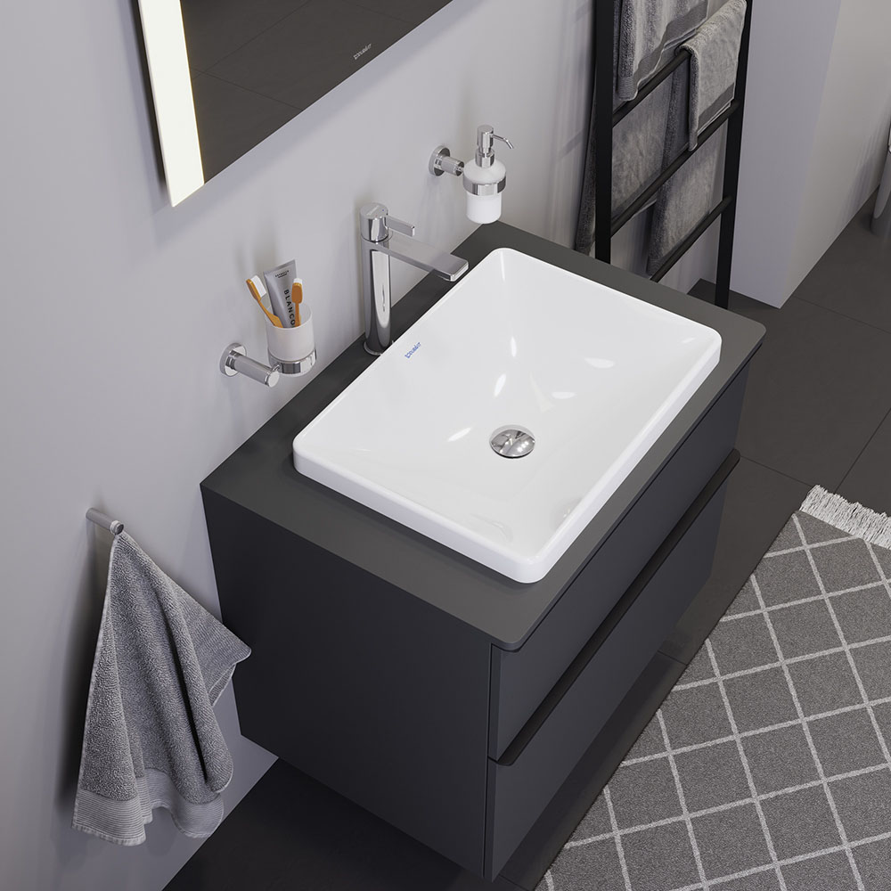 Lavoar Duravit 0358600079, D-Neo, montaj in blat, nr orificii baterie fara, zona montaj interior, alb [2]