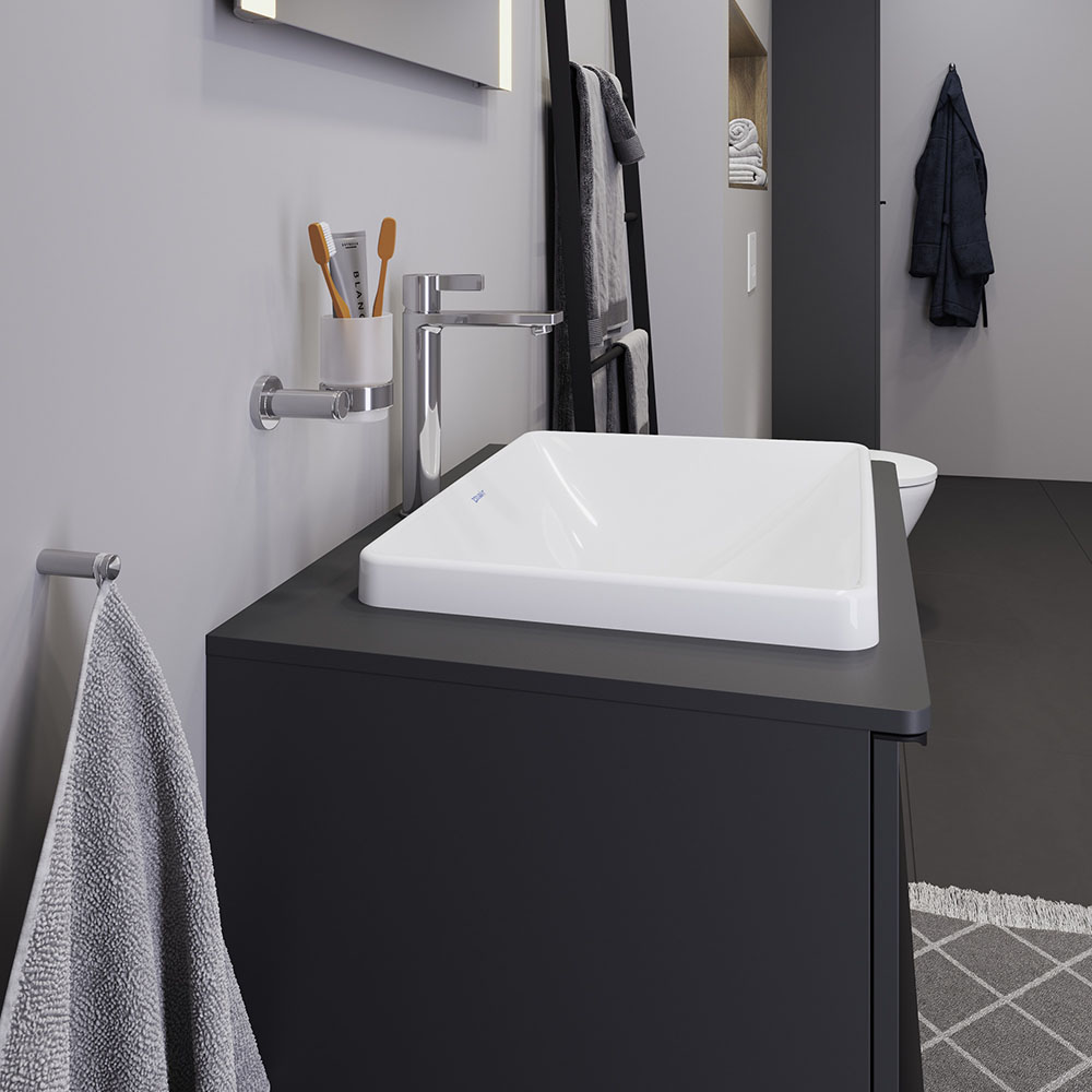 Lavoar Duravit 0358600079, D-Neo, montaj in blat, nr orificii baterie fara, zona montaj interior, alb [4]
