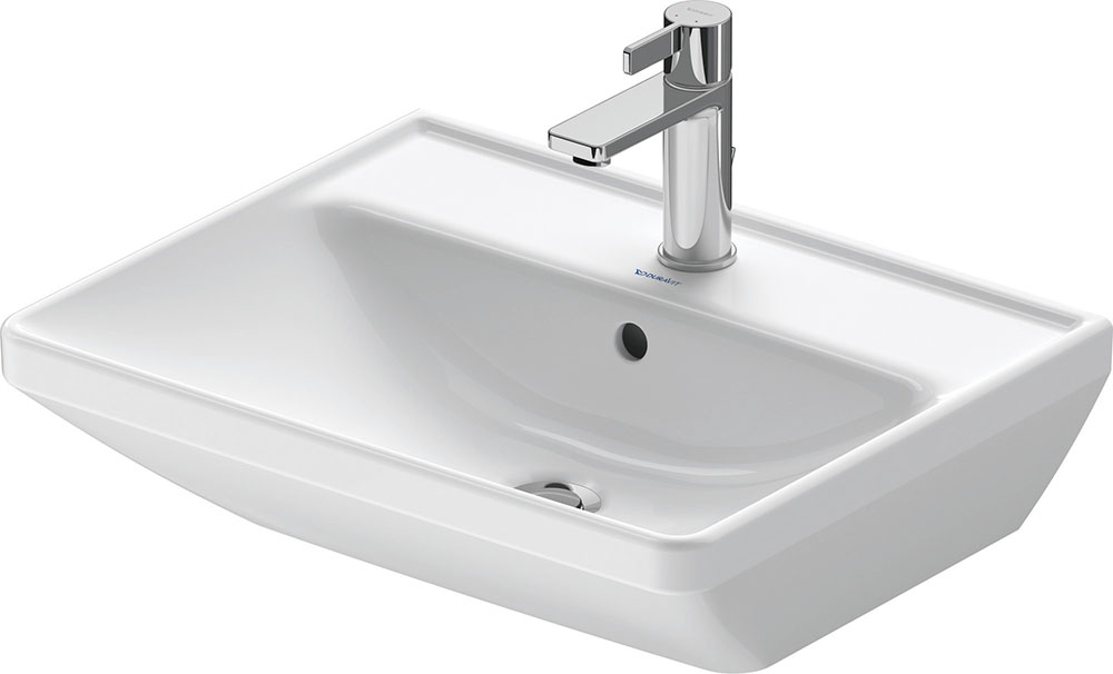 Lavoar Duravit 2366550000, D-Neo, montaj pe perete, preaplin, zona montaj interior, elemente fixare ascunse, alb [1]