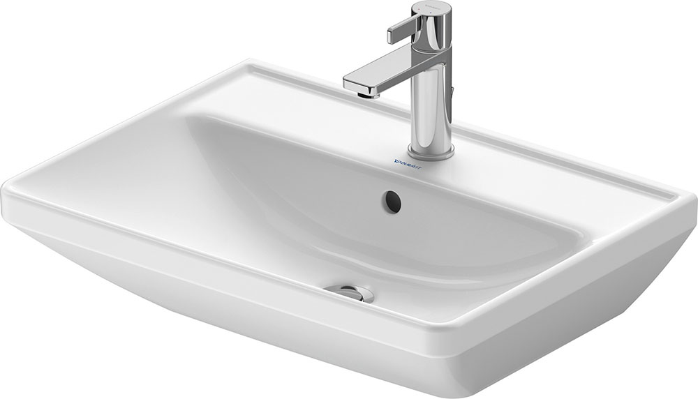 Lavoar Duravit 2366600000, D-Neo, montaj pe perete, preaplin, zona montaj interior, elemente fixare ascunse, alb [1]