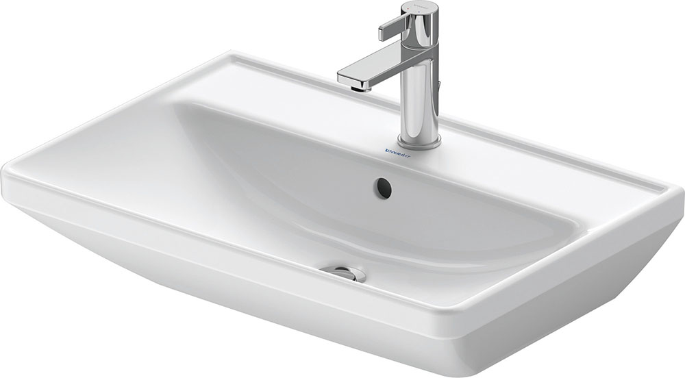 Lavoar Duravit 2366650000, D-Neo, montaj pe perete, preaplin, zona montaj interior, elemente fixare ascunse, alb [1]