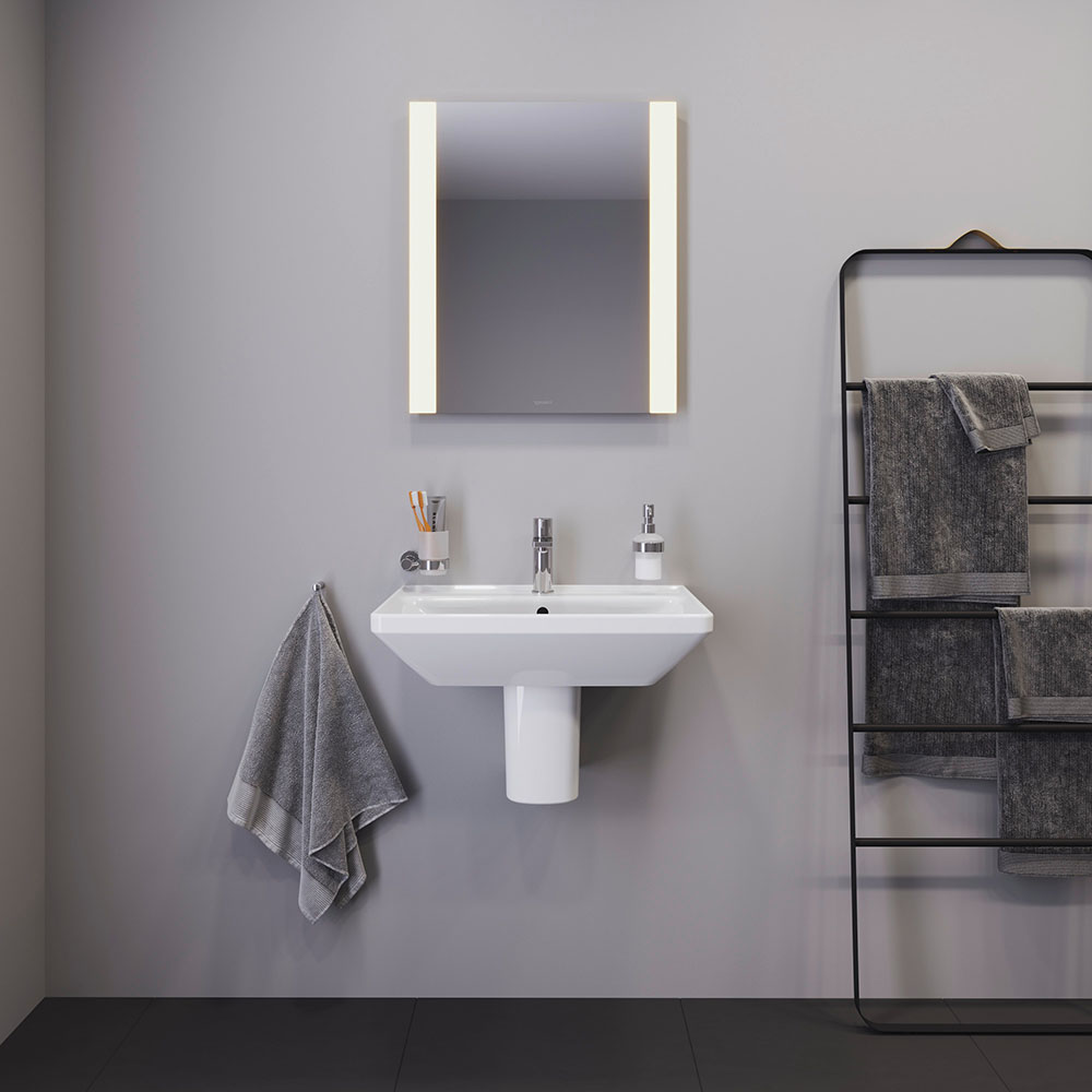 Lavoar Duravit 2366650000, D-Neo, montaj pe perete, preaplin, zona montaj interior, elemente fixare ascunse, alb [6]
