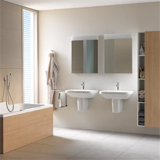 Lavoar Duravit 0708450000, DuraStyle, montaj pe perete, nr orificii baterie fara, zona montaj interior, alb [5]
