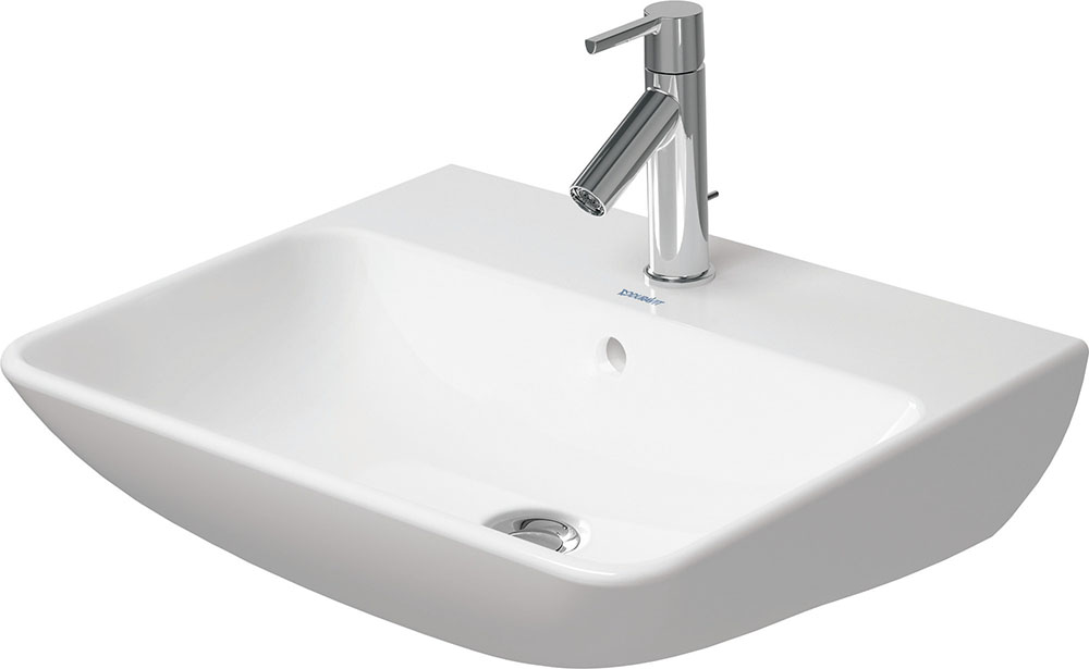 Baie - Lavoar Duravit 2335550000, Me by Starck, montaj pe perete, preaplin, zona montaj interior, elemente fixare ascunse, alb