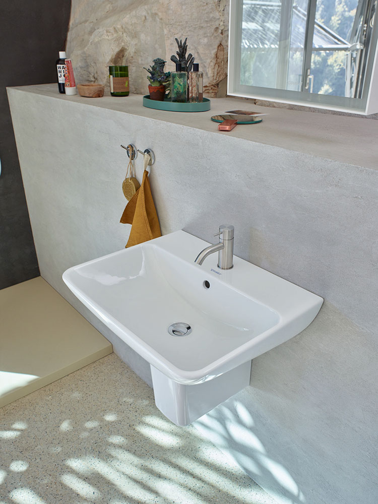 Lavoar Duravit 2335550000, Me by Starck, montaj pe perete, preaplin, zona montaj interior, elemente fixare ascunse, alb [7]