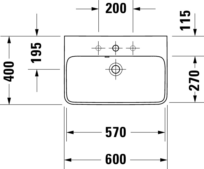 Lavoar Duravit 2343600000, ME by Starck, montaj pe perete, preaplin, zona montaj interior, elemente fixare ascunse, alb [7]