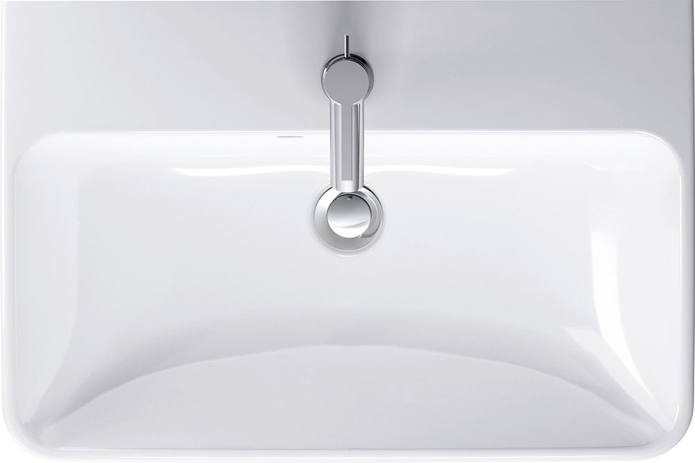 Lavoar Duravit 2343600000, ME by Starck, montaj pe perete, preaplin, zona montaj interior, elemente fixare ascunse, alb [1]