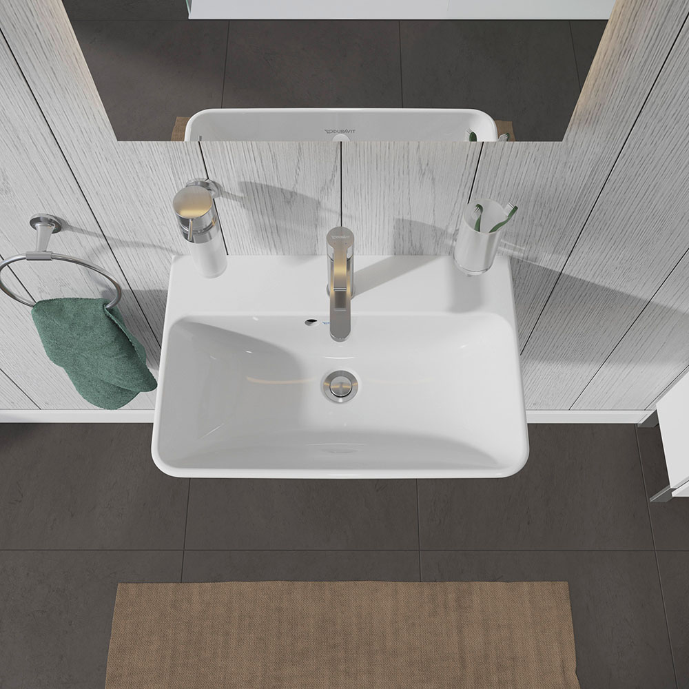 Lavoar Duravit 2343600000, ME by Starck, montaj pe perete, preaplin, zona montaj interior, elemente fixare ascunse, alb [4]