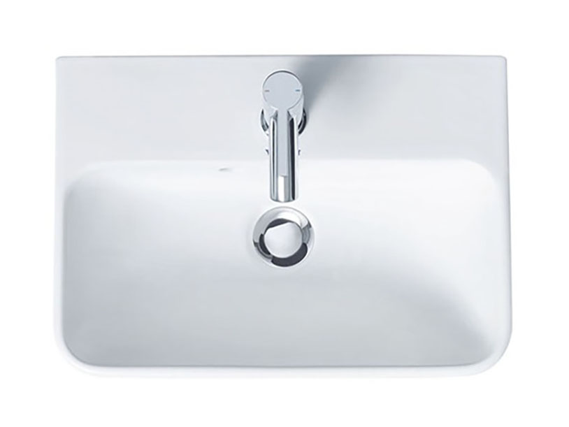Lavoar Duravit 2335600000, Me by Starck, montaj pe perete, preaplin, zona montaj interior, elemente fixare ascunse, alb [2]